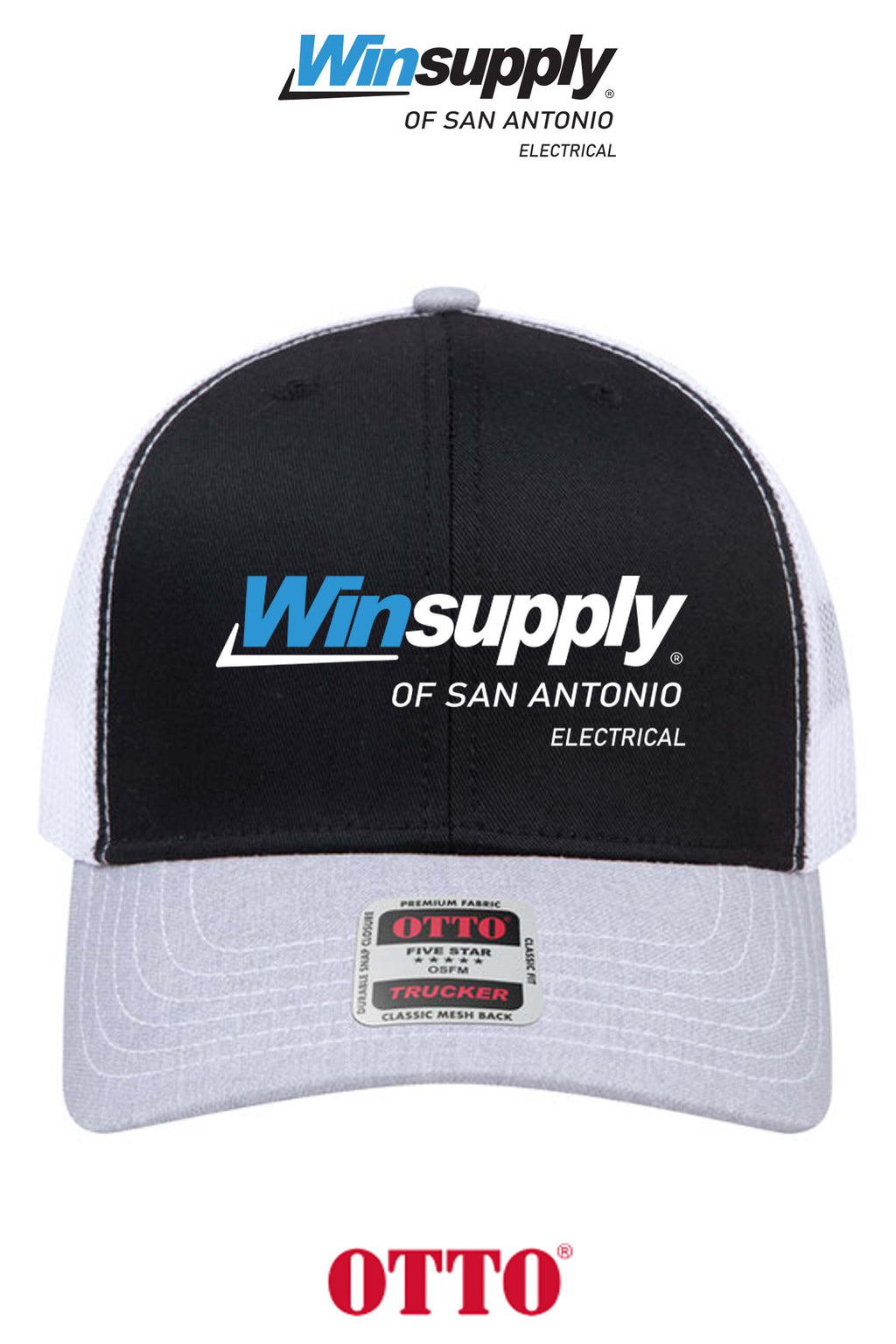 **BULK BUY SPECIAL** OTTO CAP® 6 Panel Mid Profile Mesh Back Trucker Hat - Winsupply C San Antonio TX Co.