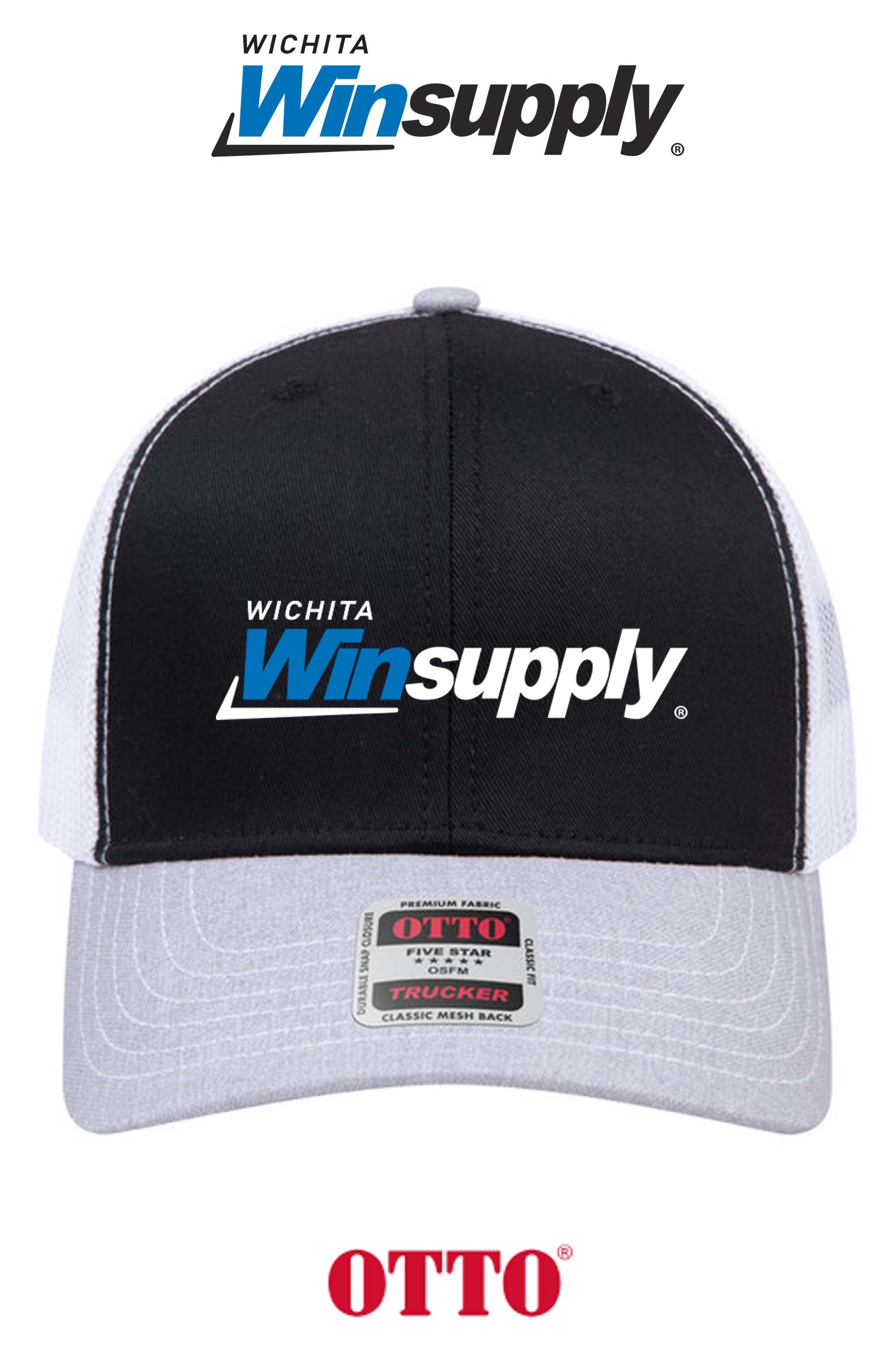 **BULK BUY SPECIAL** OTTO CAP® 6 Panel Mid Profile Mesh Back Trucker Hat - Wichita Winsupply