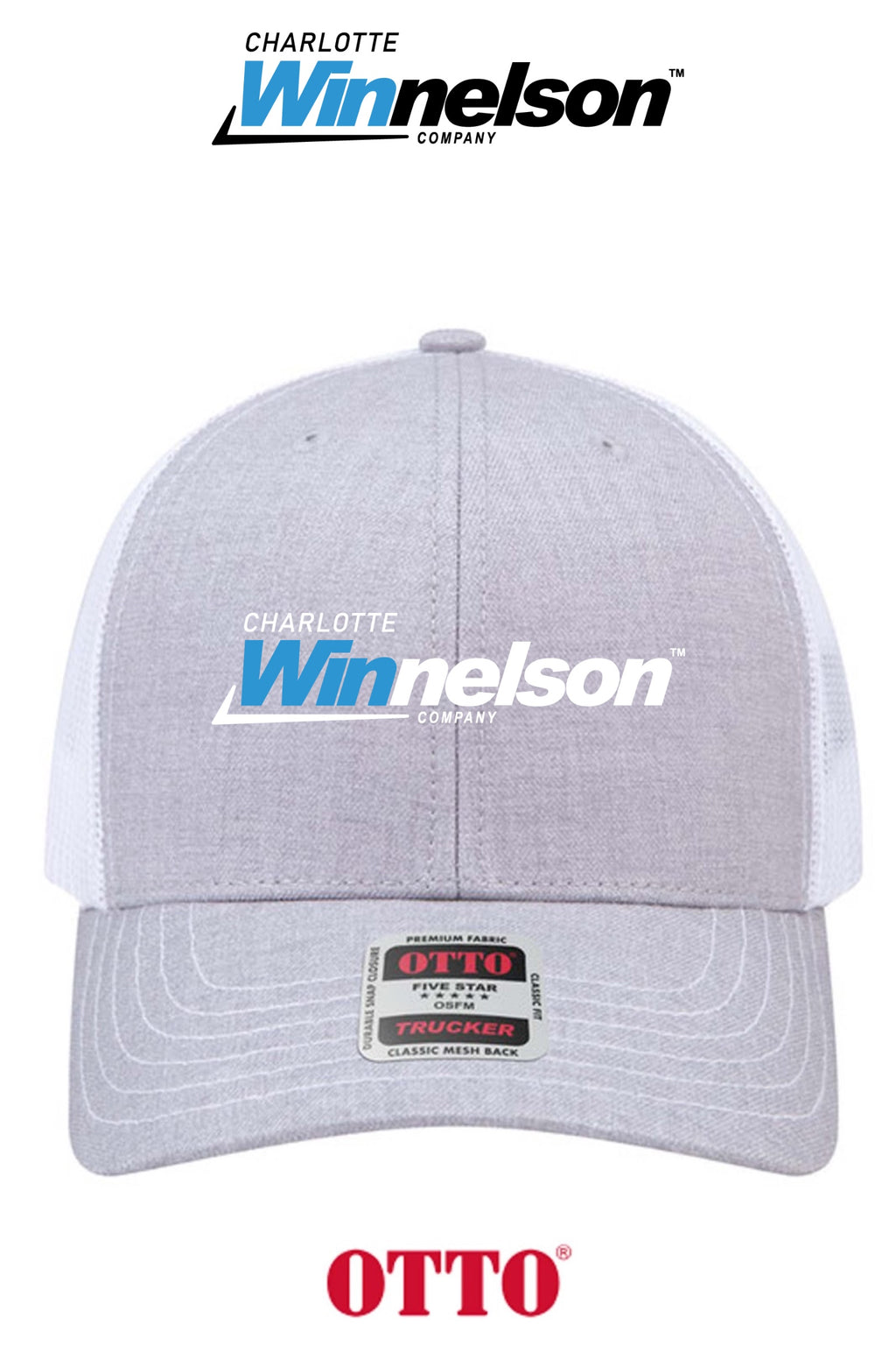 **BULK BUY SPECIAL** OTTO CAP® 6 Panel Mid Profile Mesh Back Trucker Hat - Charlotte Winnelson