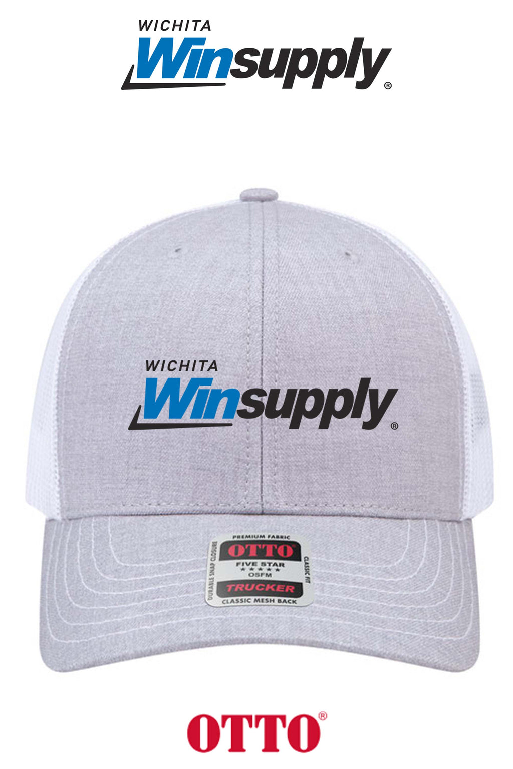 **BULK BUY SPECIAL** OTTO CAP® 6 Panel Mid Profile Mesh Back Trucker Hat - Wichita Winsupply