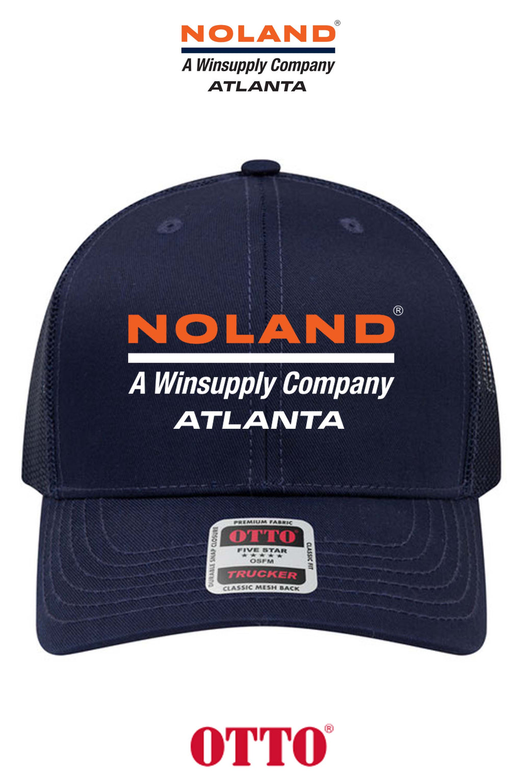 **BULK BUY SPECIAL** OTTO CAP® 6 Panel Mid Profile Mesh Back Trucker Hat - Atlanta Noland
