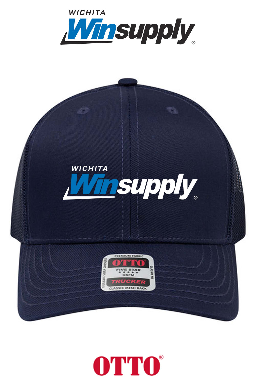 **BULK BUY SPECIAL** OTTO CAP® 6 Panel Mid Profile Mesh Back Trucker Hat - Wichita Winsupply