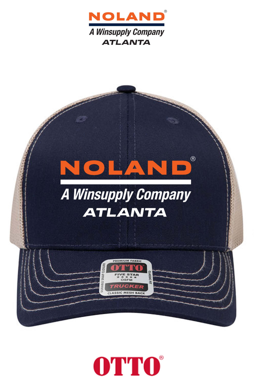 **BULK BUY SPECIAL** OTTO CAP® 6 Panel Mid Profile Mesh Back Trucker Hat - Atlanta Noland
