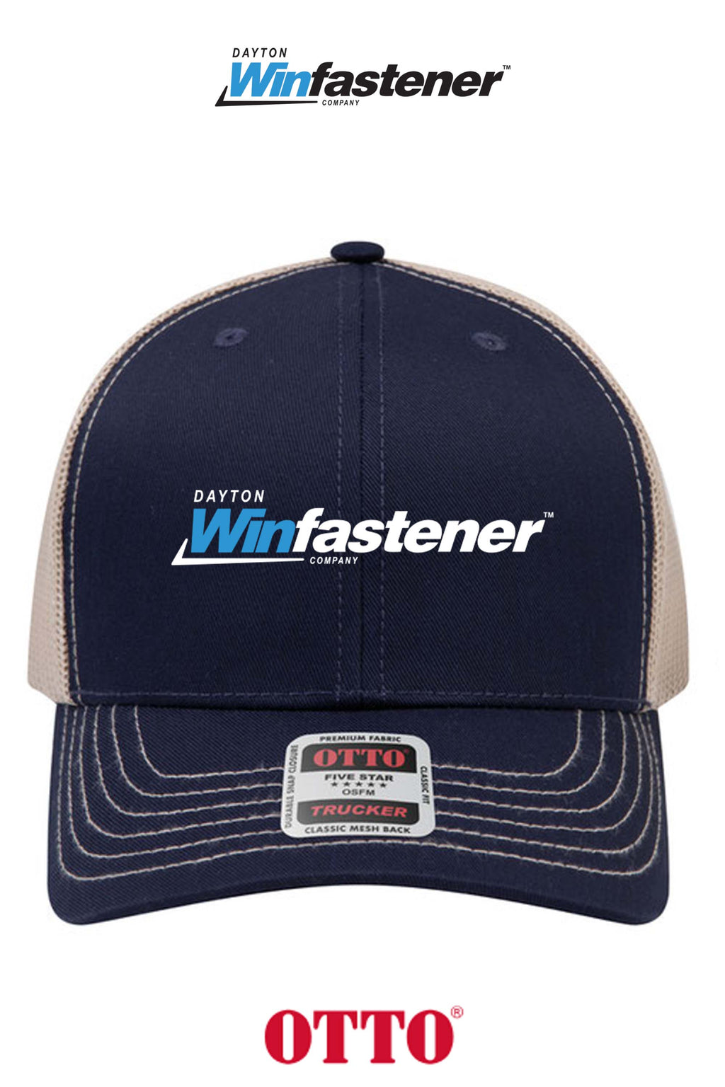 **BULK BUY SPECIAL** OTTO CAP® 6 Panel Mid Profile Mesh Back Trucker Hat - Dayton Winfastener