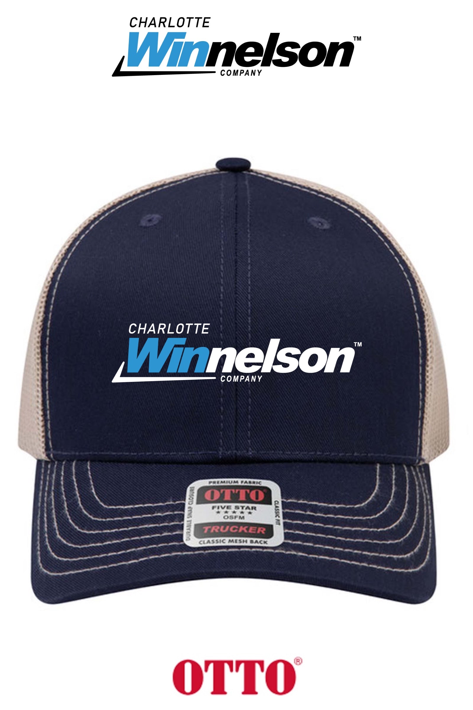 **BULK BUY SPECIAL** OTTO CAP® 6 Panel Mid Profile Mesh Back Trucker Hat - Charlotte Winnelson
