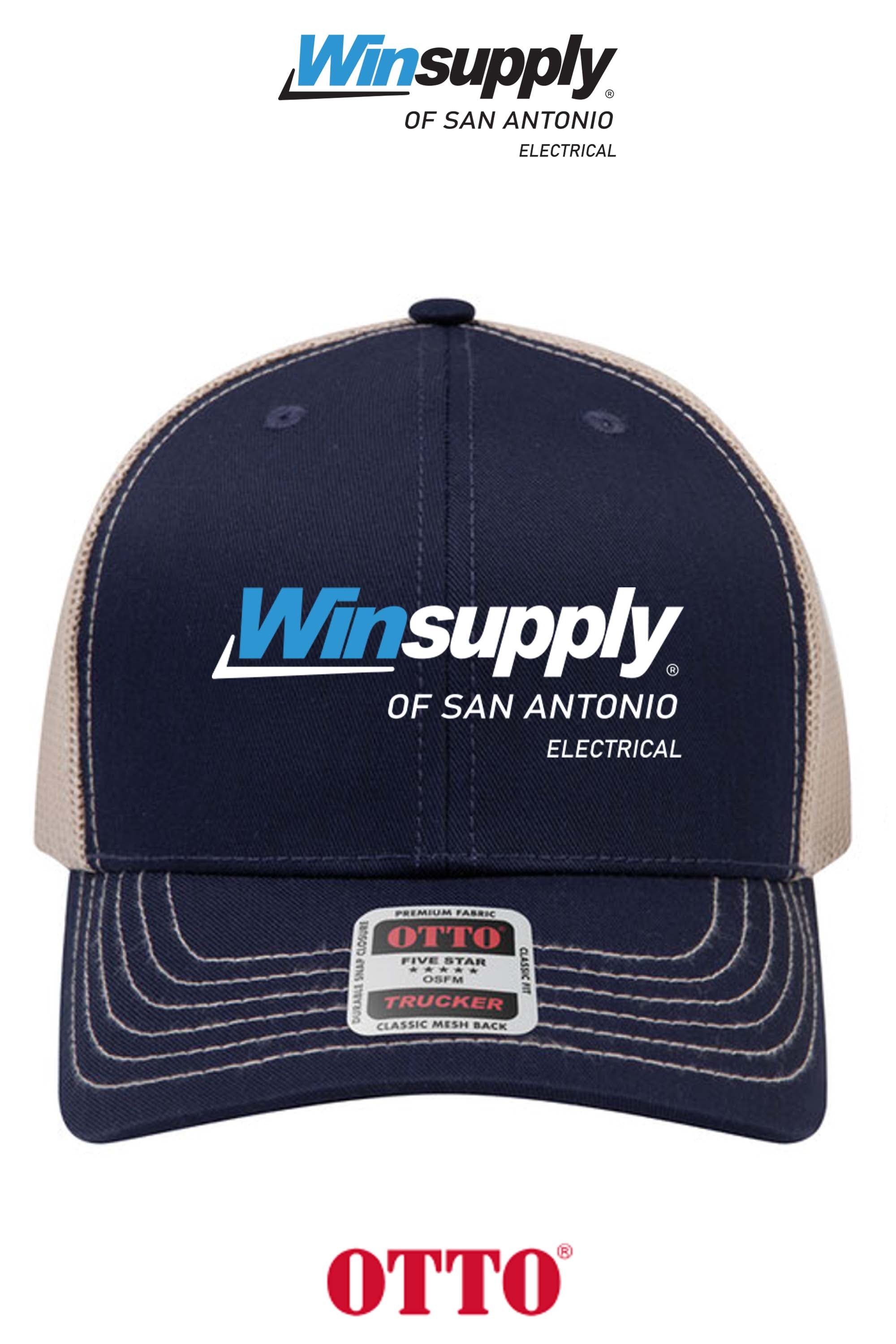 **BULK BUY SPECIAL** OTTO CAP® 6 Panel Mid Profile Mesh Back Trucker Hat - Winsupply C San Antonio TX Co.