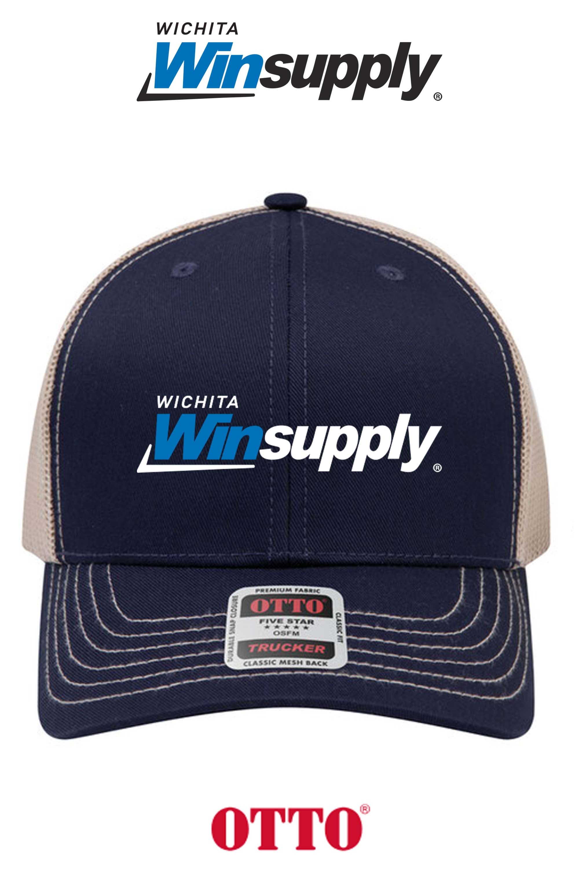 **BULK BUY SPECIAL** OTTO CAP® 6 Panel Mid Profile Mesh Back Trucker Hat - Wichita Winsupply