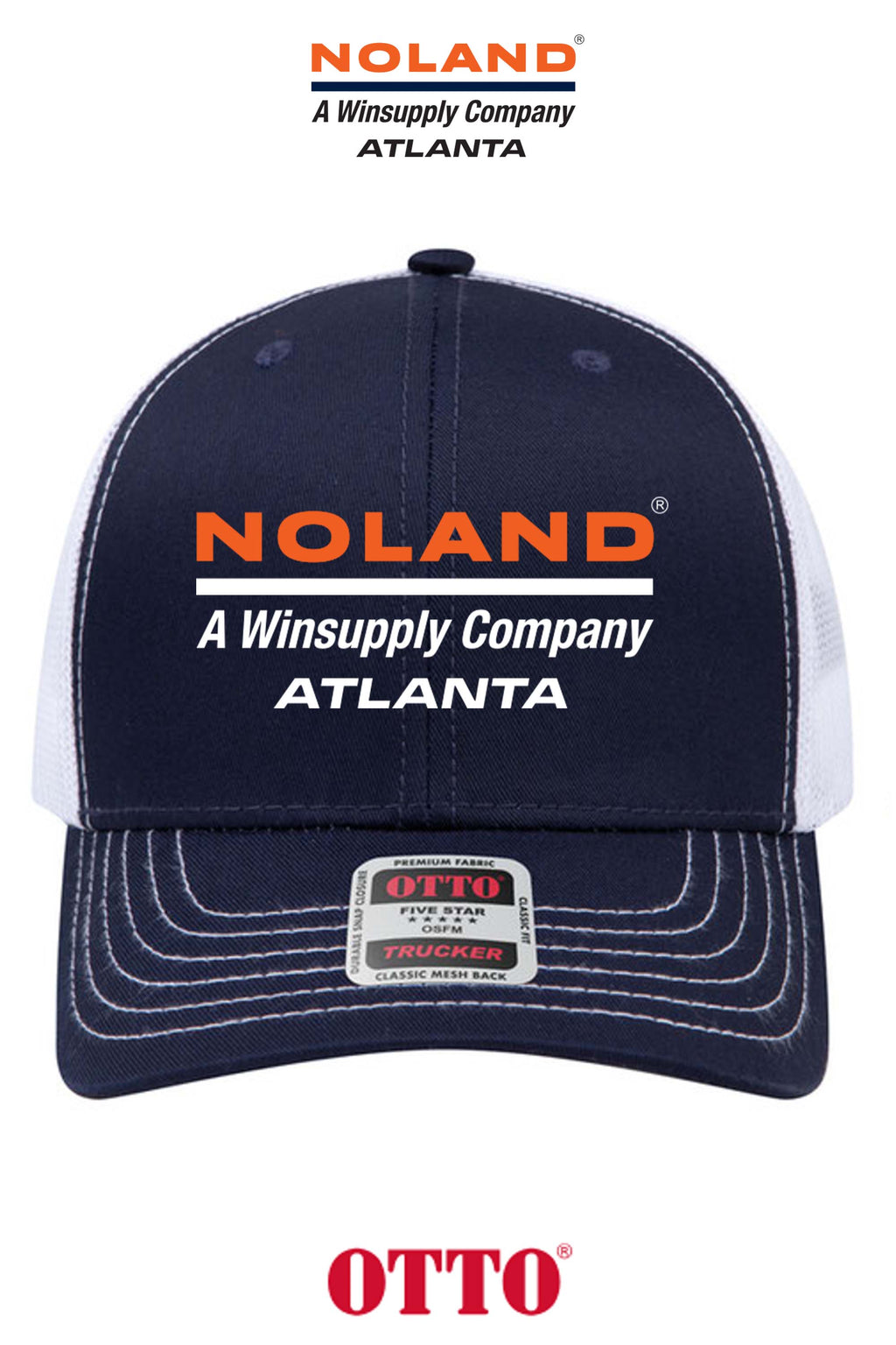**BULK BUY SPECIAL** OTTO CAP® 6 Panel Mid Profile Mesh Back Trucker Hat - Atlanta Noland