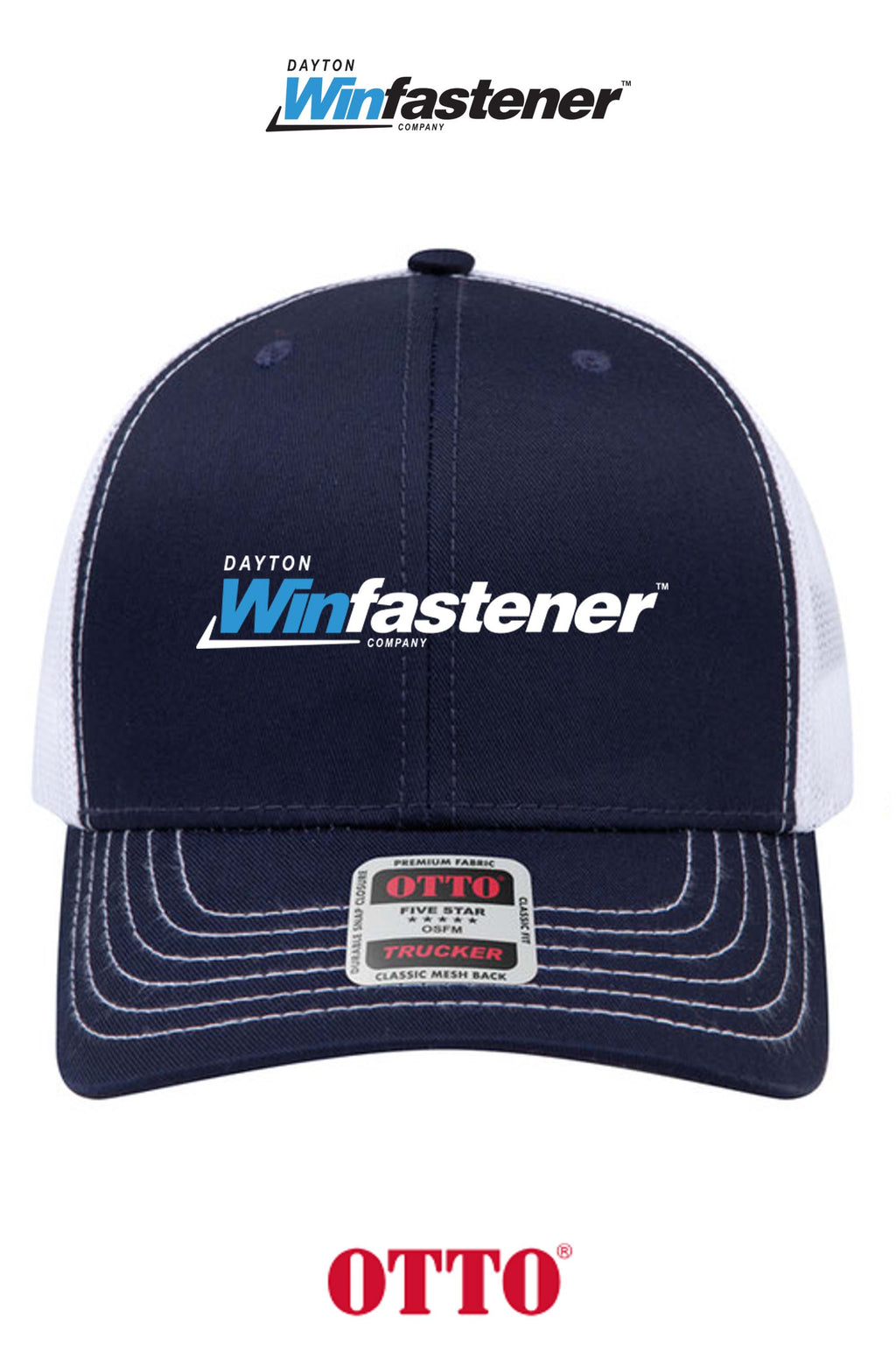 **BULK BUY SPECIAL** OTTO CAP® 6 Panel Mid Profile Mesh Back Trucker Hat - Dayton Winfastener