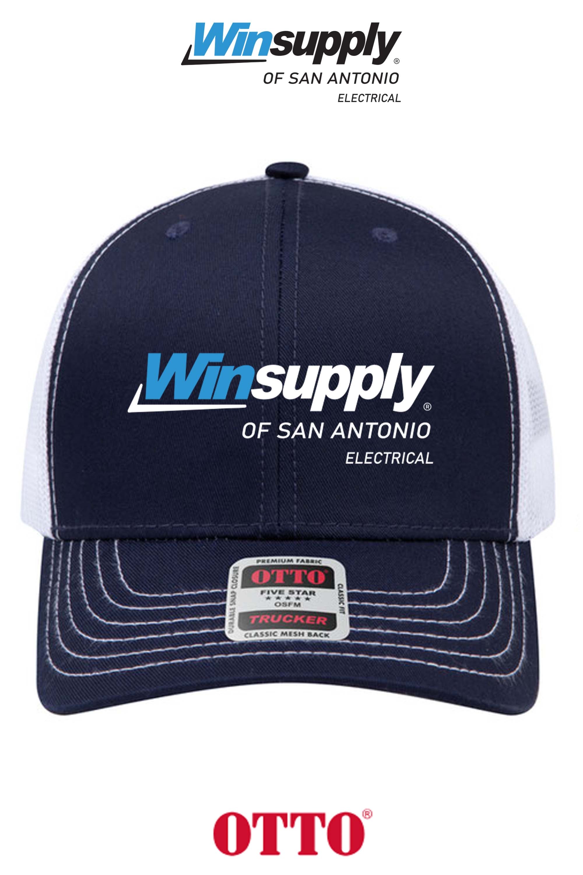 **BULK BUY SPECIAL** OTTO CAP® 6 Panel Mid Profile Mesh Back Trucker Hat - Winsupply C San Antonio TX Co.