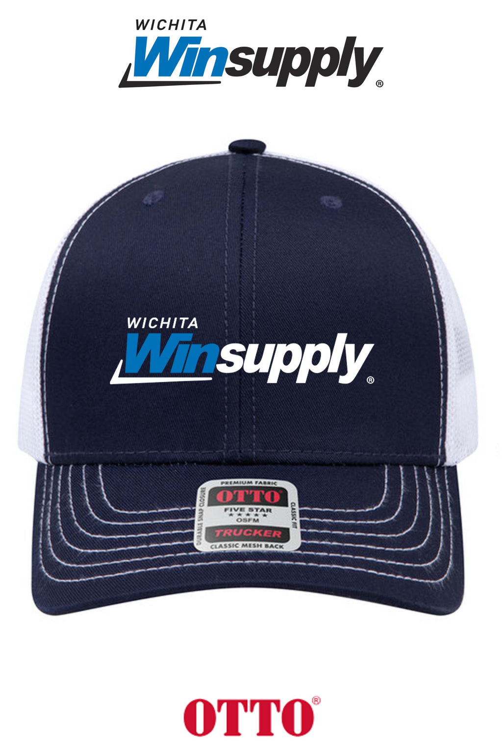 **BULK BUY SPECIAL** OTTO CAP® 6 Panel Mid Profile Mesh Back Trucker Hat - Wichita Winsupply