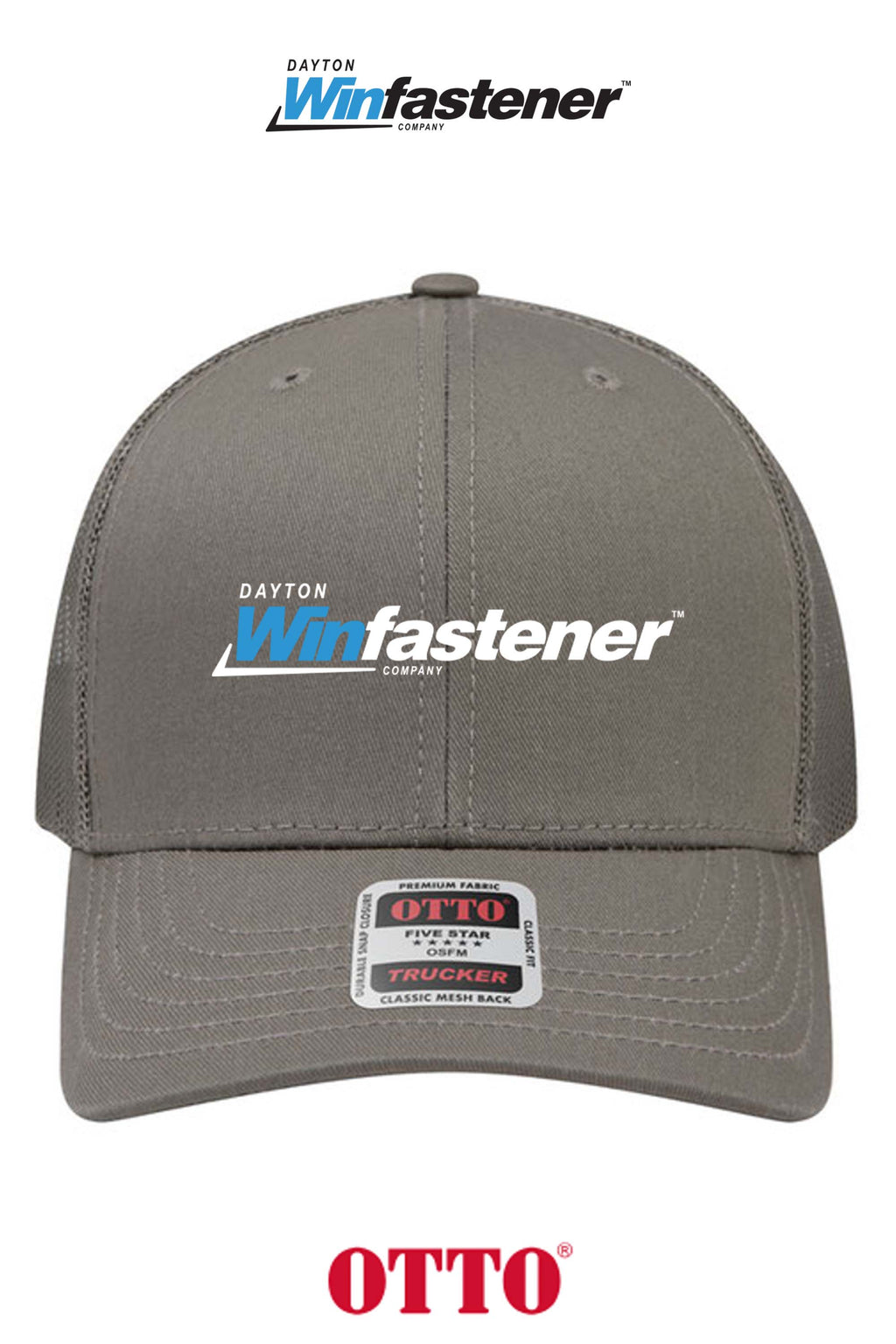 **BULK BUY SPECIAL** OTTO CAP® 6 Panel Mid Profile Mesh Back Trucker Hat - Dayton Winfastener