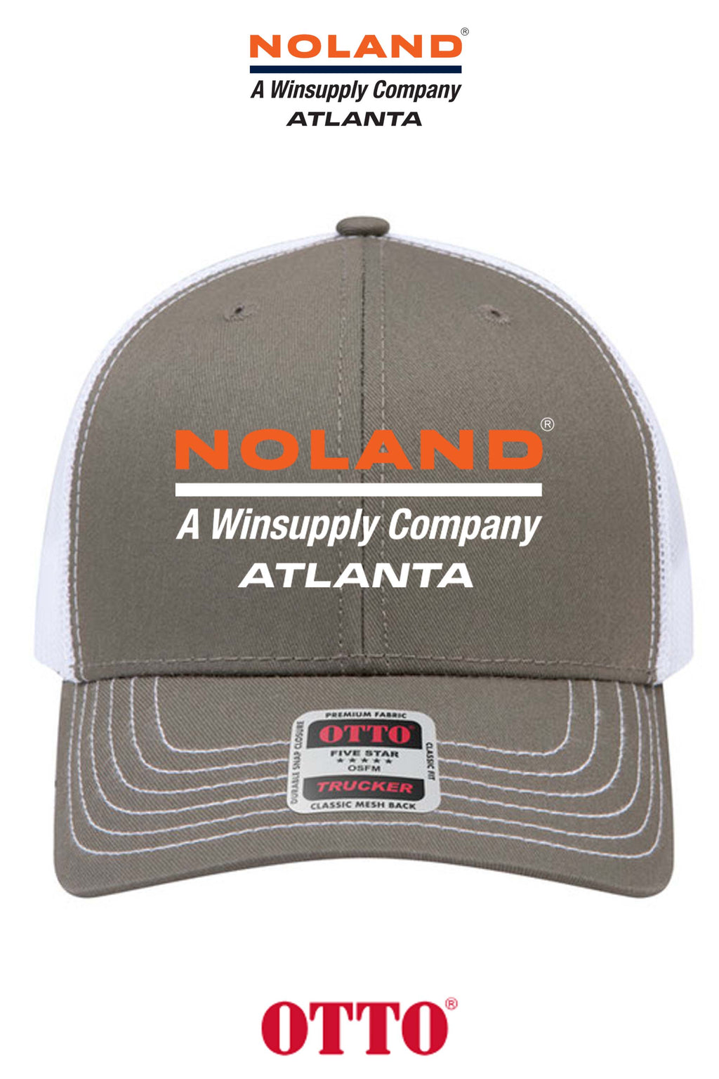 **BULK BUY SPECIAL** OTTO CAP® 6 Panel Mid Profile Mesh Back Trucker Hat - Atlanta Noland