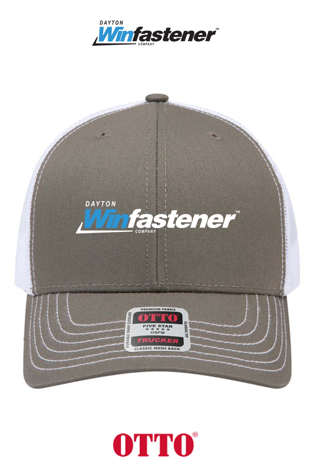 **BULK BUY SPECIAL** OTTO CAP® 6 Panel Mid Profile Mesh Back Trucker Hat - Dayton Winfastener
