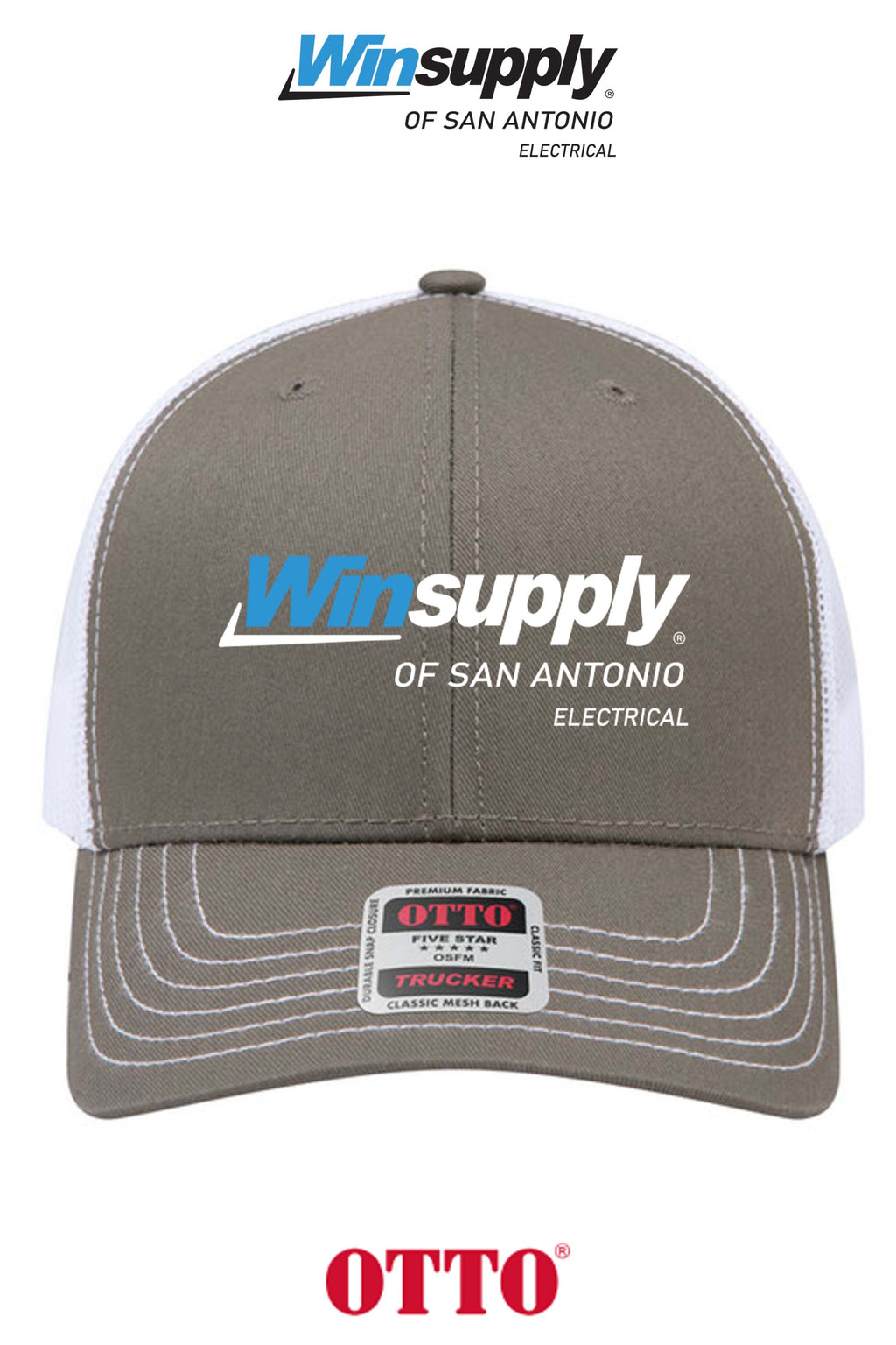 **BULK BUY SPECIAL** OTTO CAP® 6 Panel Mid Profile Mesh Back Trucker Hat - Winsupply C San Antonio TX Co.