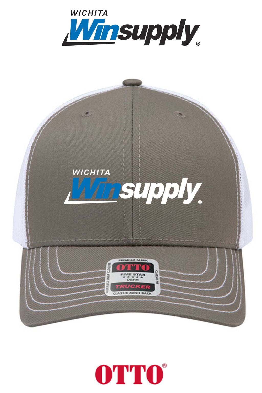 **BULK BUY SPECIAL** OTTO CAP® 6 Panel Mid Profile Mesh Back Trucker Hat - Wichita Winsupply