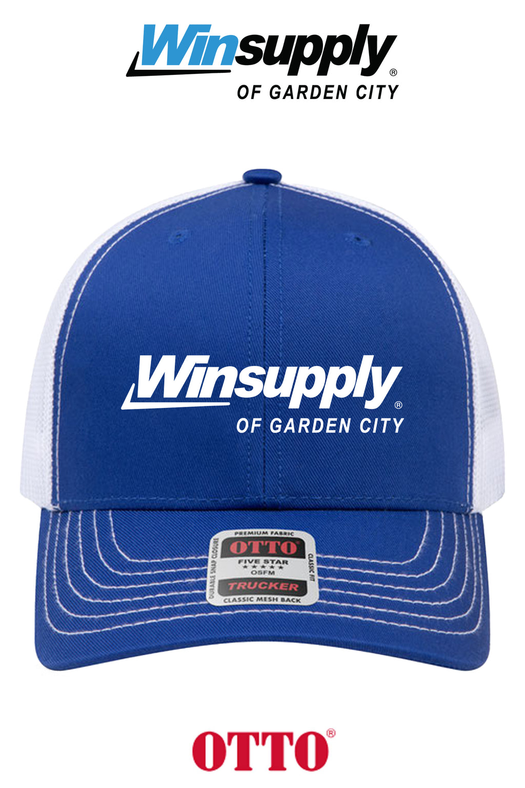 **BULK BUY SPECIAL** OTTO CAP® 6 Panel Mid Profile Mesh Back Trucker Hat - Winsupply Garden City KS Co.