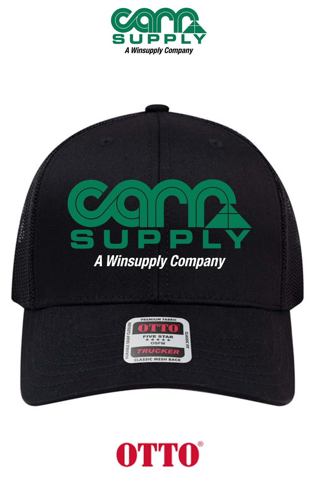 **BULK BUY SPECIAL** OTTO CAP® 6 Panel Mid Profile Mesh Back Trucker Hat - Carr Supply - Athens