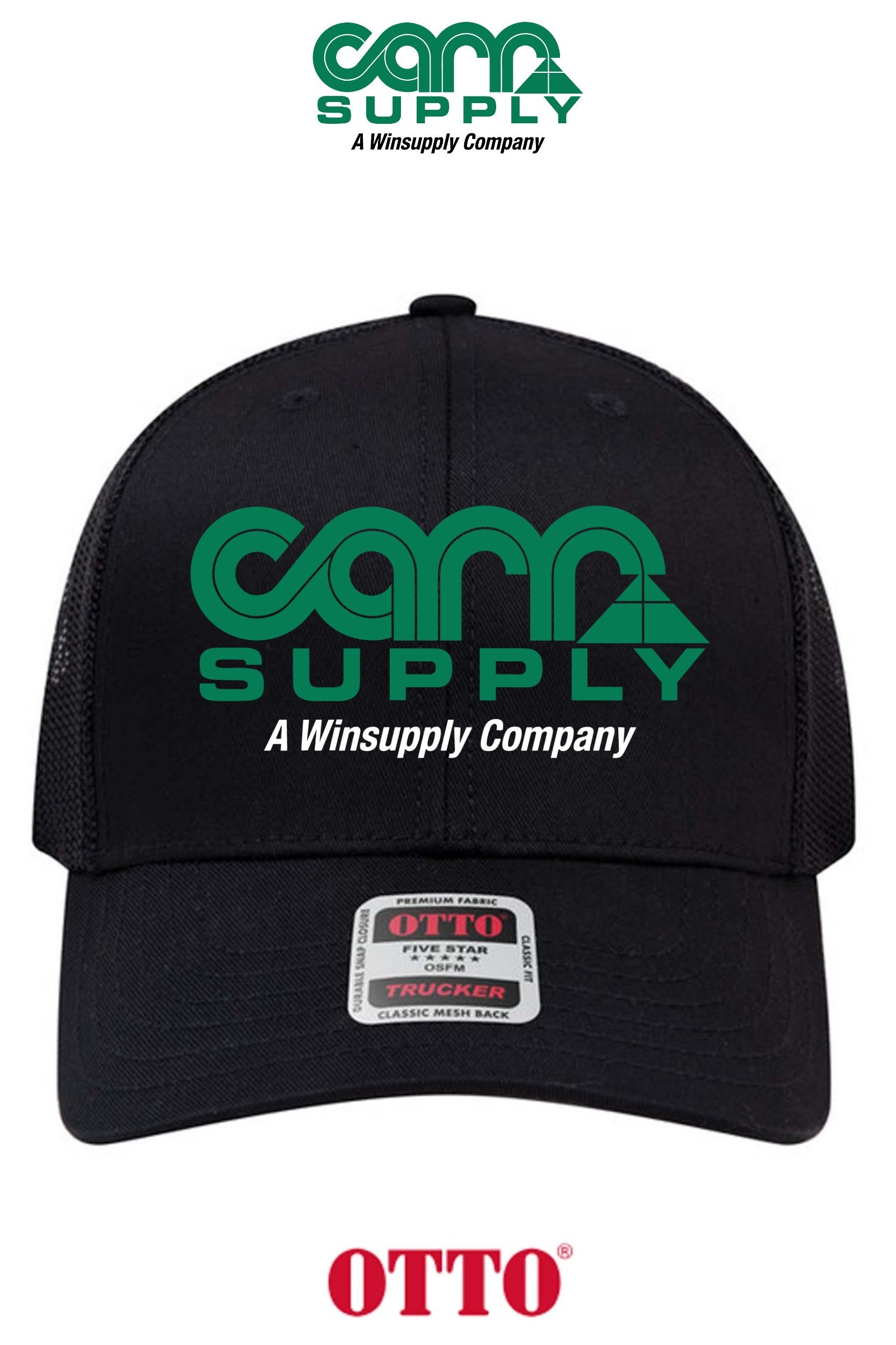 **BULK BUY SPECIAL** OTTO CAP® 6 Panel Mid Profile Mesh Back Trucker Hat - Carr Supply - Athens