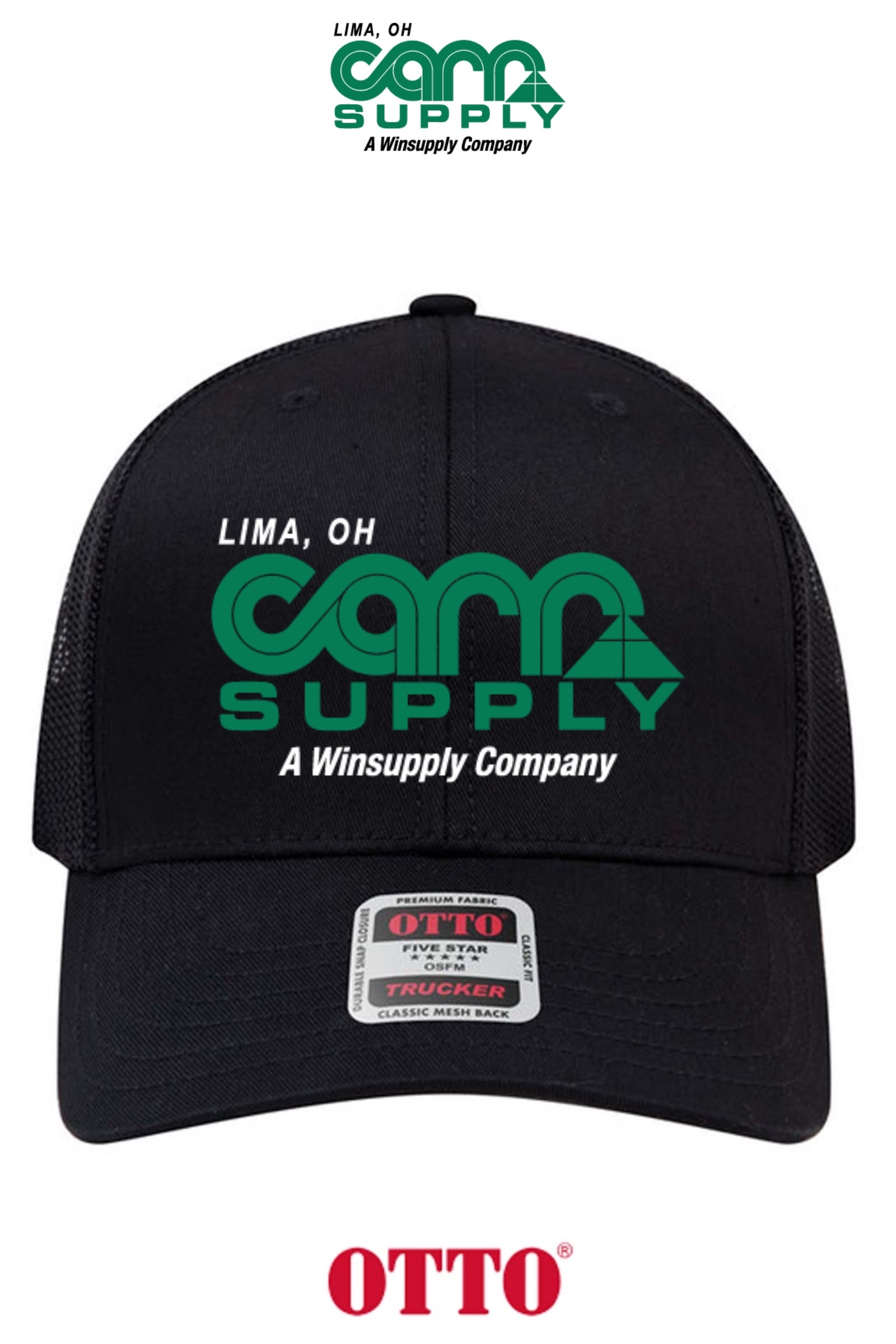 **BULK BUY SPECIAL** OTTO CAP® 6 Panel Mid Profile Mesh Back Trucker Hat - Carr Supply - Lima