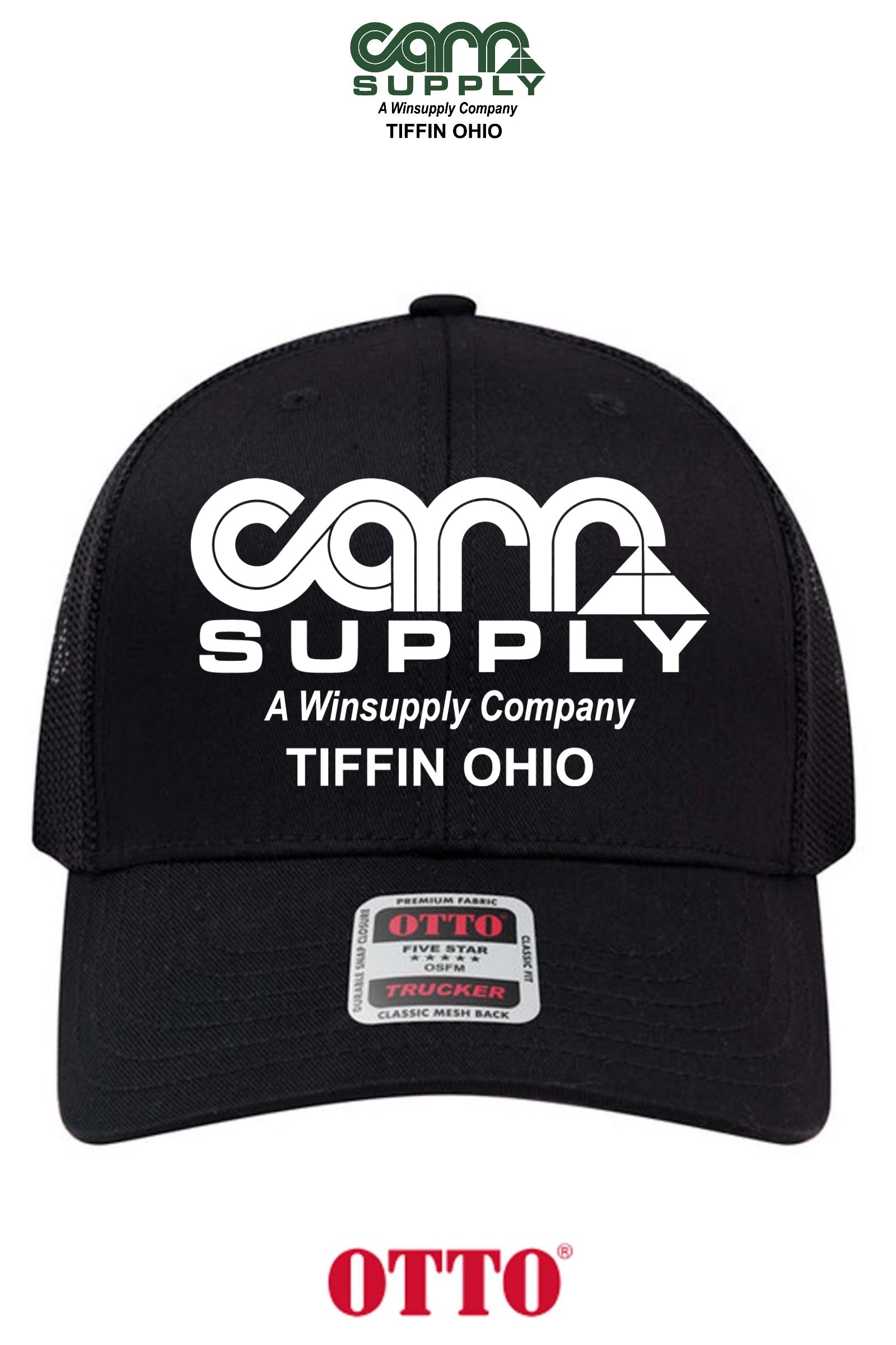 **BULK BUY SPECIAL** OTTO CAP® 6 Panel Mid Profile Mesh Back Trucker Hat - Carr Supply - Tiffin