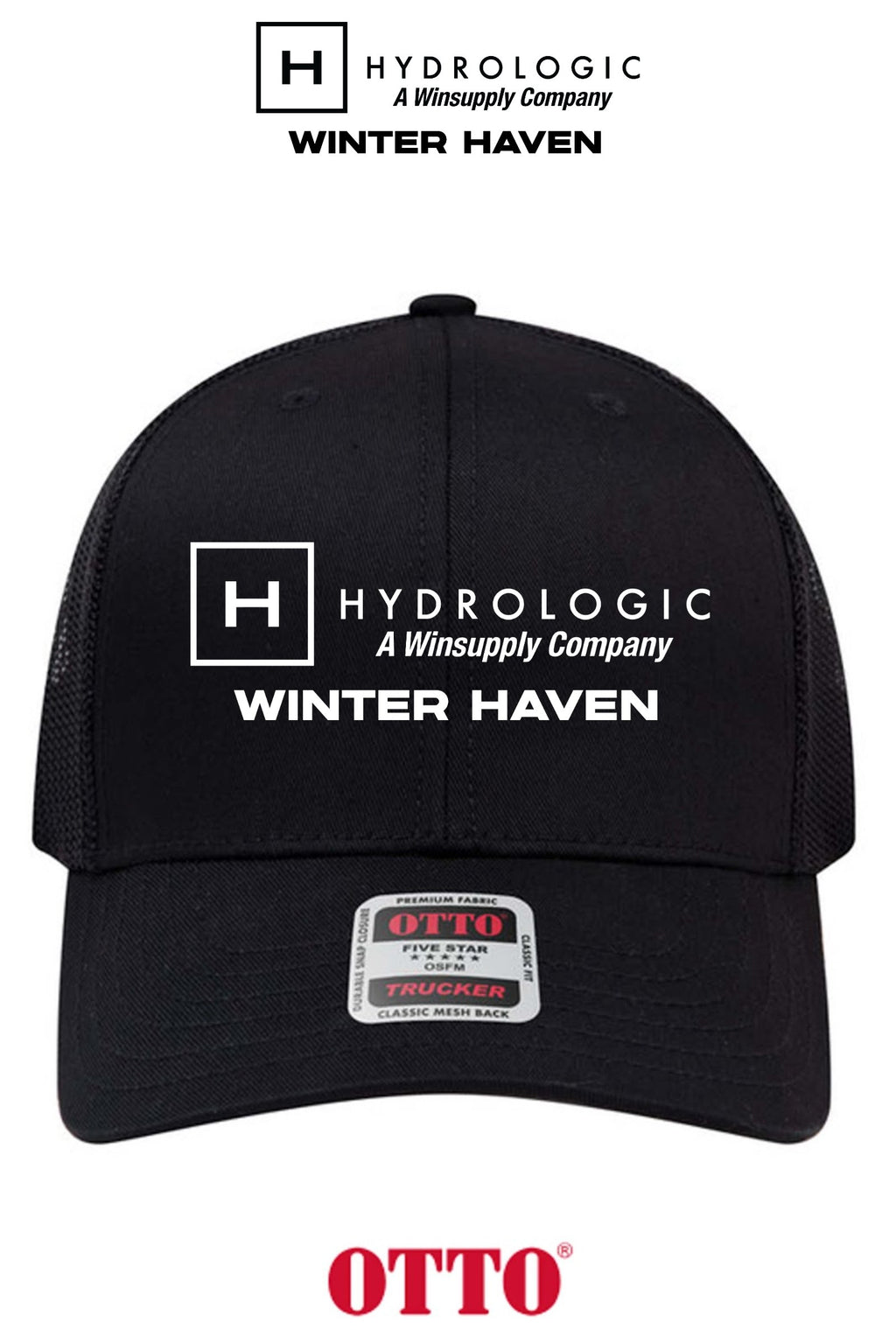 **BULK BUY SPECIAL** OTTO CAP® 6 Panel Mid Profile Mesh Back Trucker Hat - Winsupply of Winter Haven