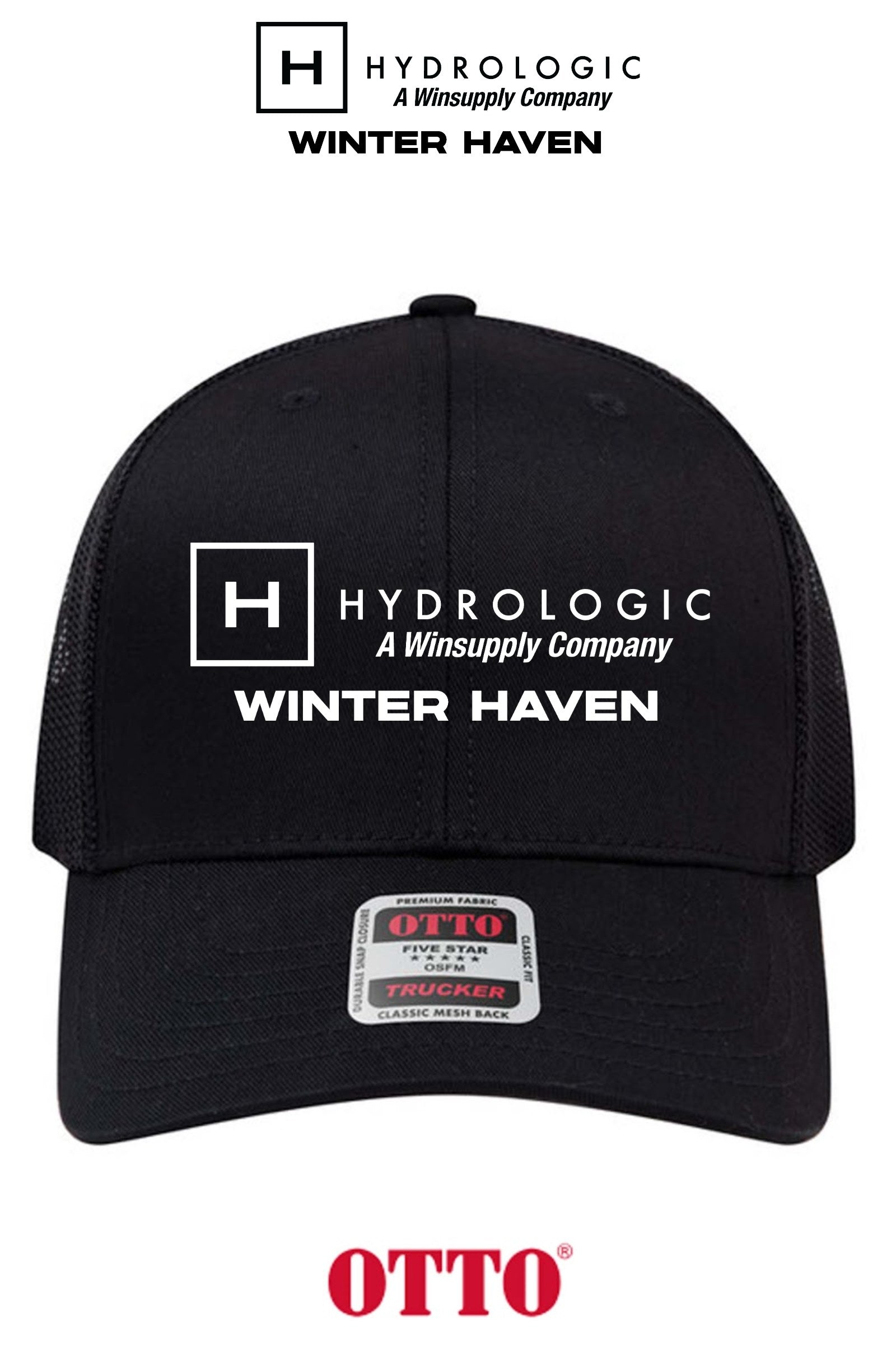**BULK BUY SPECIAL** OTTO CAP® 6 Panel Mid Profile Mesh Back Trucker Hat - Winsupply of Winter Haven