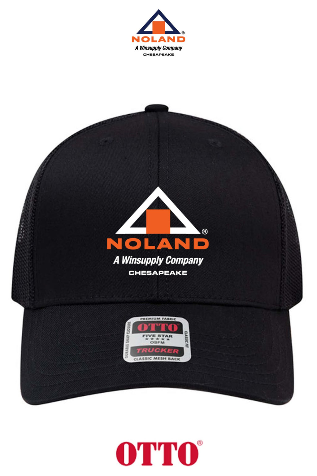 **BULK BUY SPECIAL** OTTO CAP® 6 Panel Mid Profile Mesh Back Trucker Hat - Noland Company Chesapeake