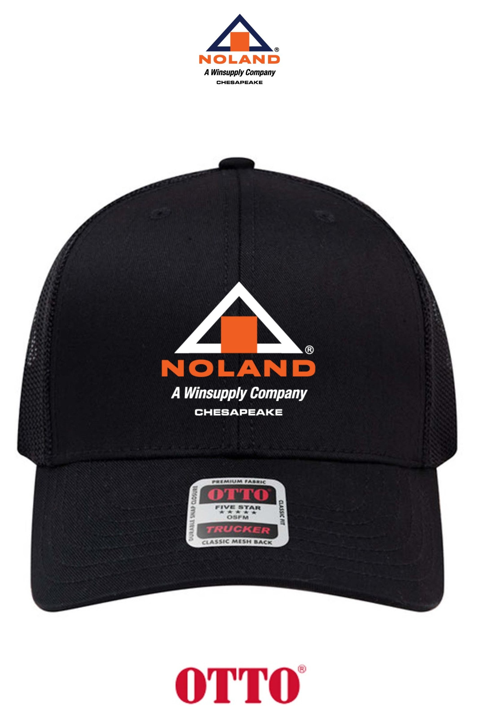 **BULK BUY SPECIAL** OTTO CAP® 6 Panel Mid Profile Mesh Back Trucker Hat - Noland Company Chesapeake
