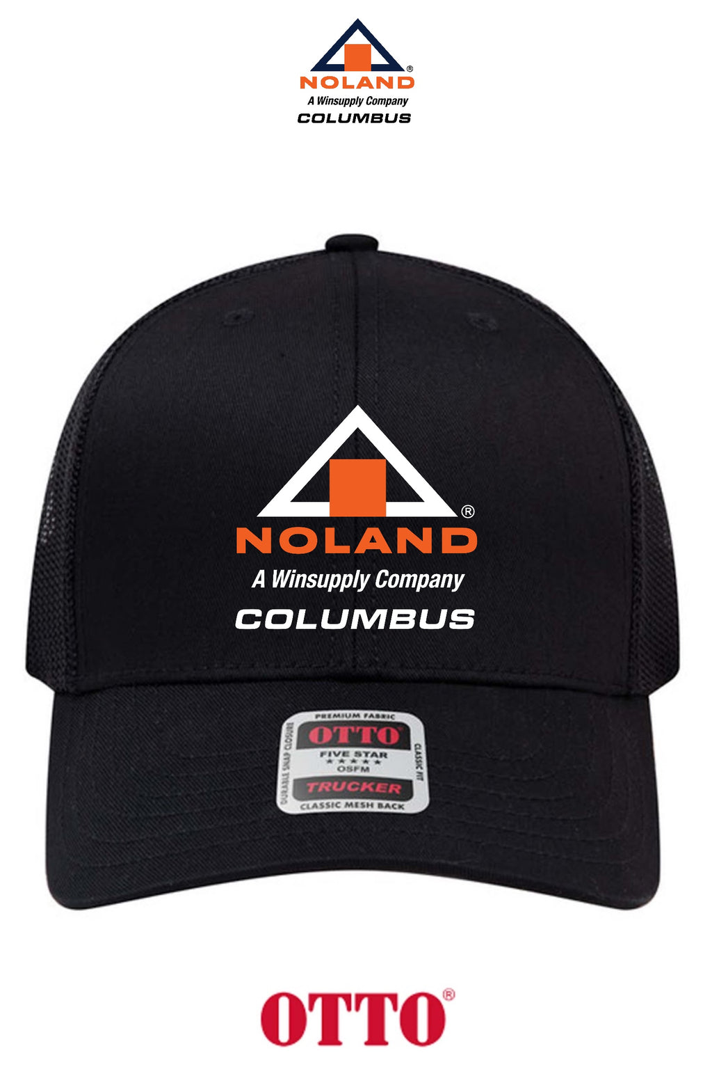 **BULK BUY SPECIAL** OTTO CAP® 6 Panel Mid Profile Mesh Back Trucker Hat - Columbus Noland