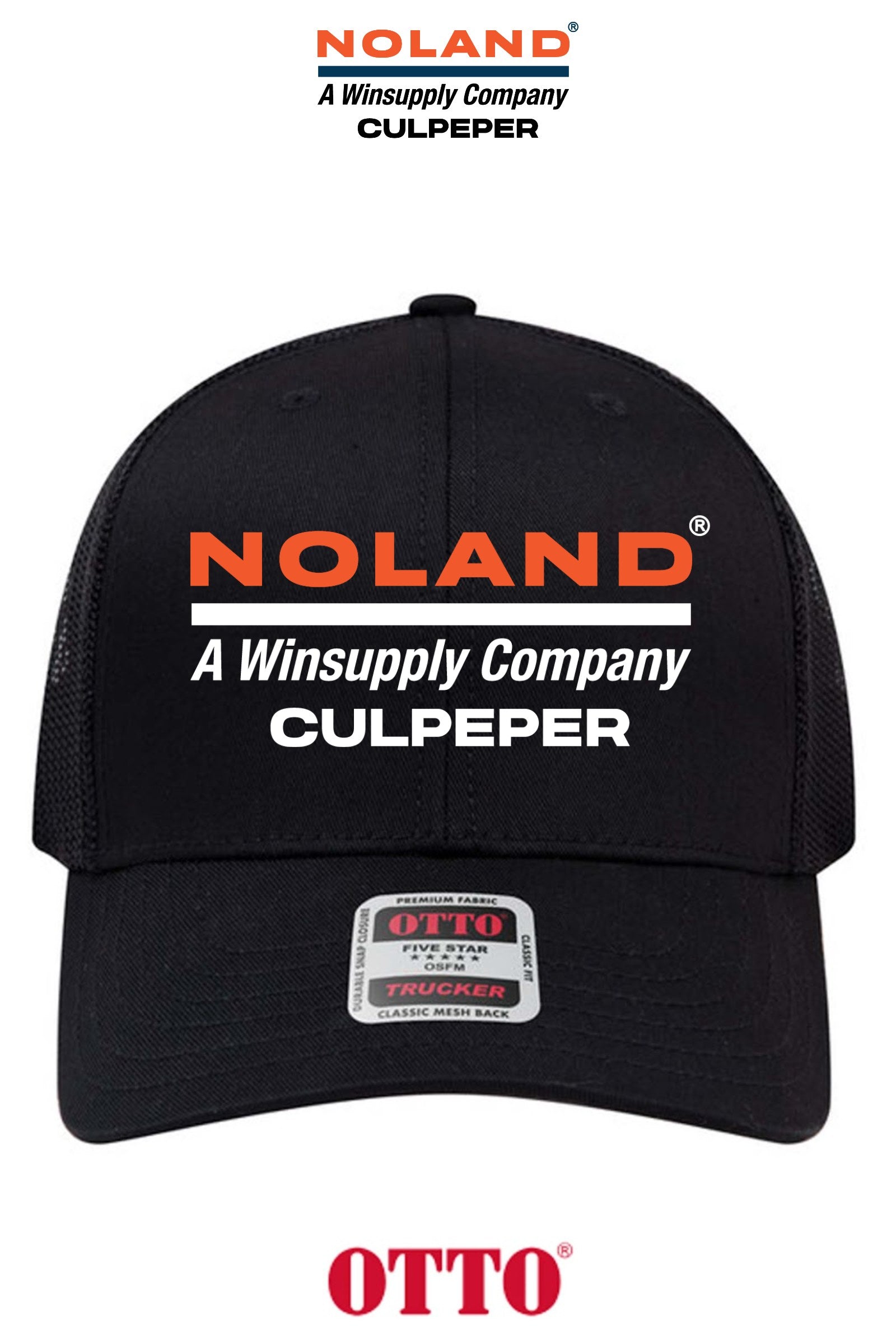 **BULK BUY SPECIAL** OTTO CAP® 6 Panel Mid Profile Mesh Back Trucker Hat - Culpeper Noland