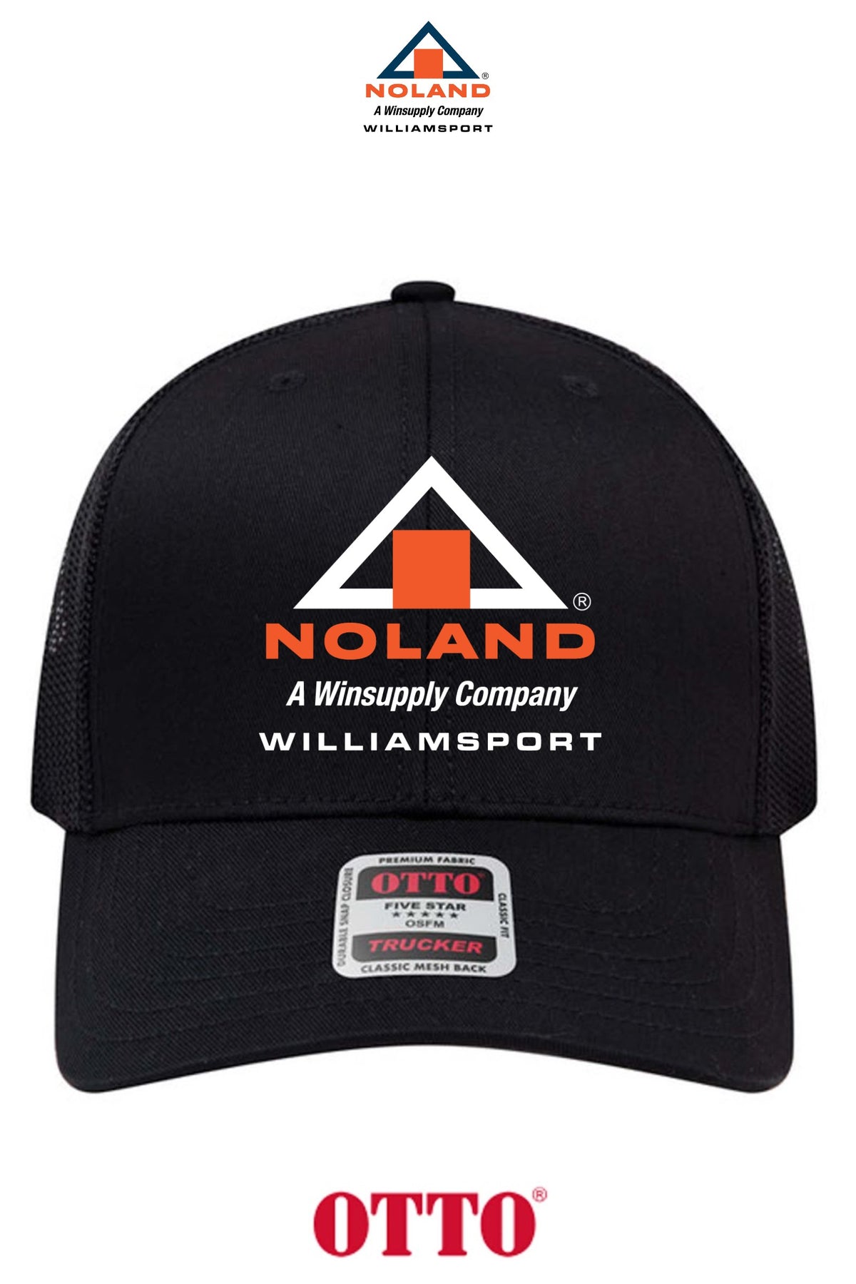 **BULK BUY SPECIAL** OTTO CAP® 6 Panel Mid Profile Mesh Back Trucker Hat - Williamsport Noland