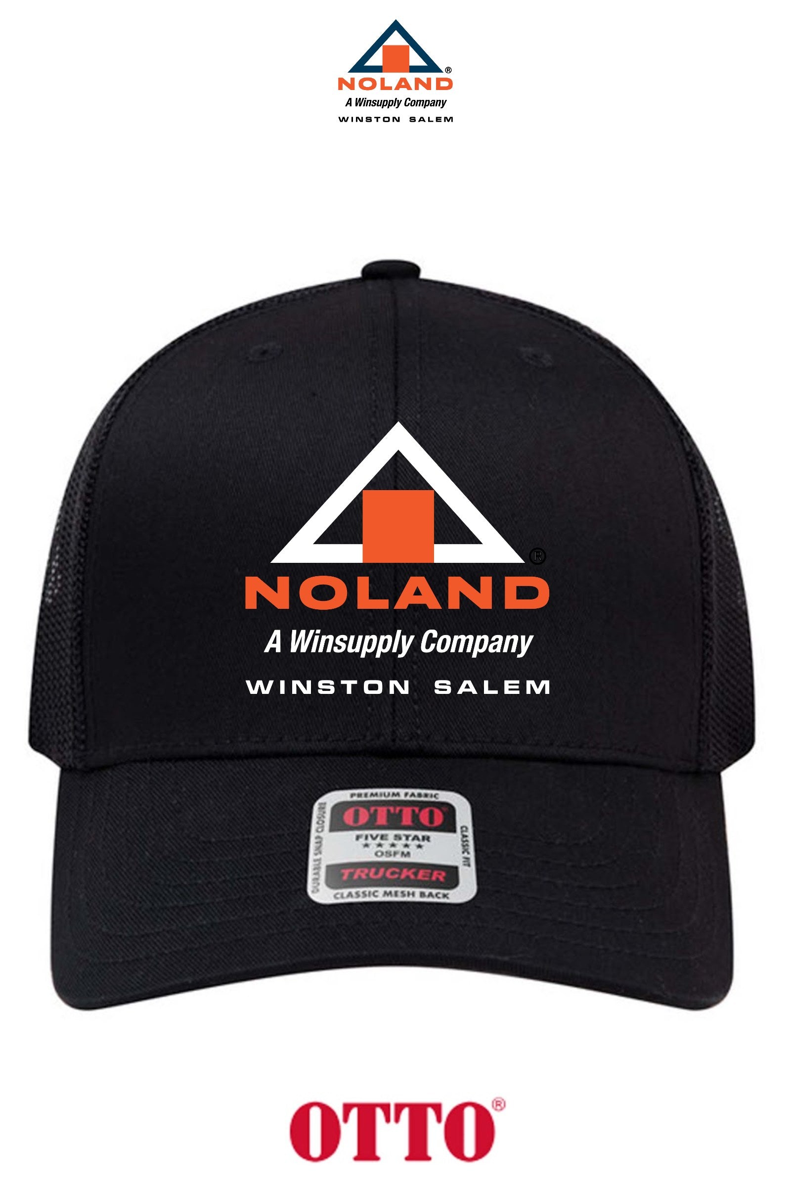 **BULK BUY SPECIAL** OTTO CAP® 6 Panel Mid Profile Mesh Back Trucker Hat - Winston Salem Noland