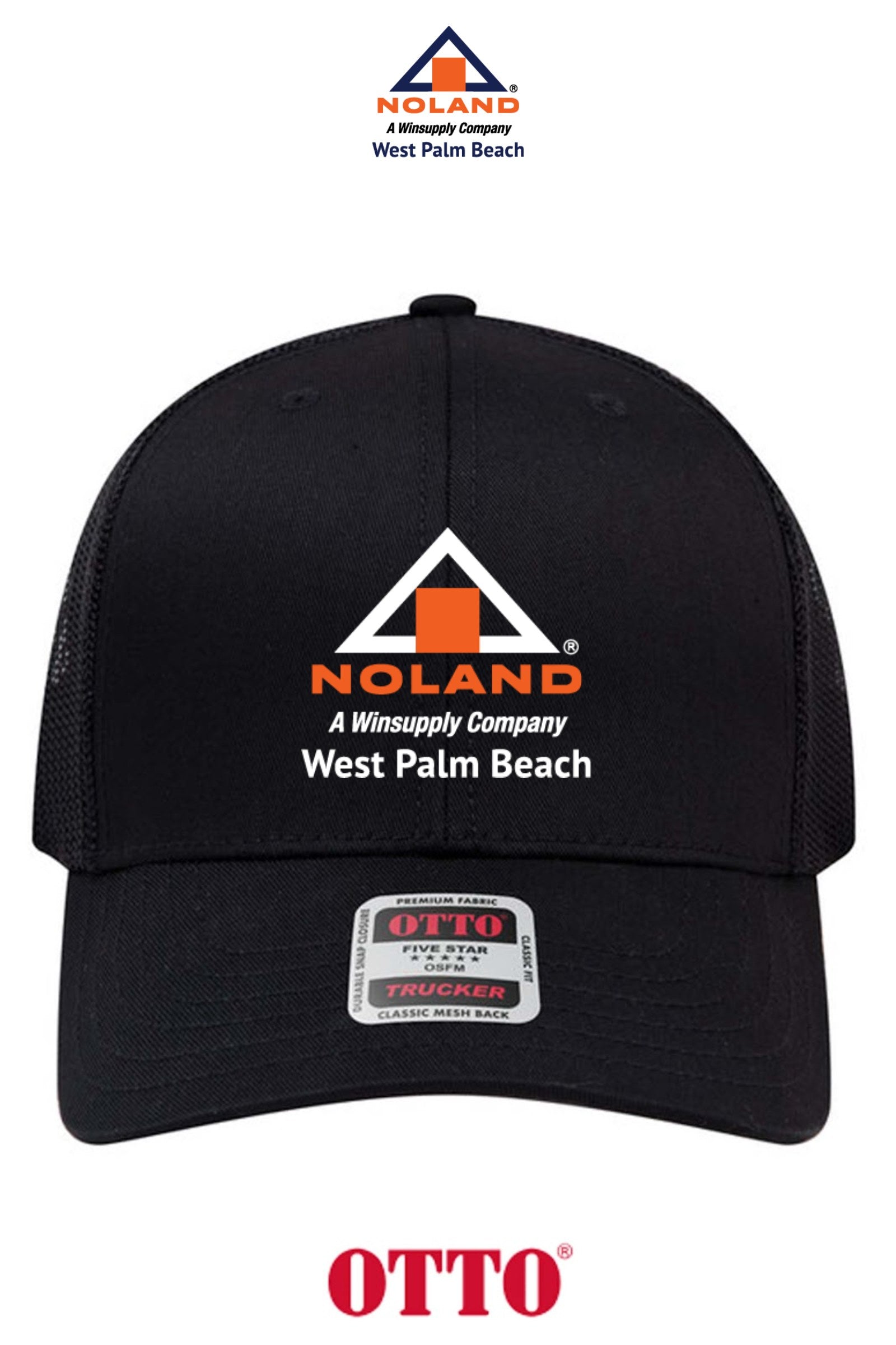 **BULK BUY SPECIAL** OTTO CAP® 6 Panel Mid Profile Mesh Back Trucker Hat - Noland West Palm Beach