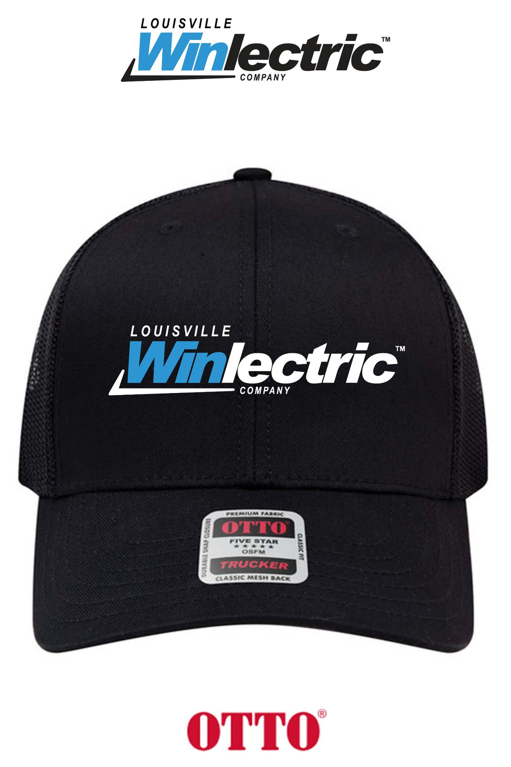 **BULK BUY SPECIAL** OTTO CAP® 6 Panel Mid Profile Mesh Back Trucker Hat - Louisville Winlectric