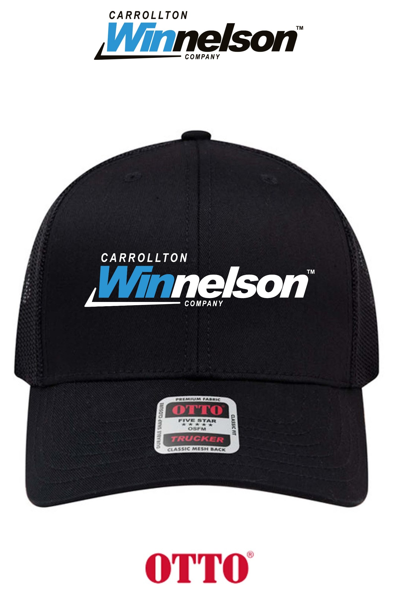**BULK BUY SPECIAL** OTTO CAP® 6 Panel Mid Profile Mesh Back Trucker Hat - Carrollton Winnelson