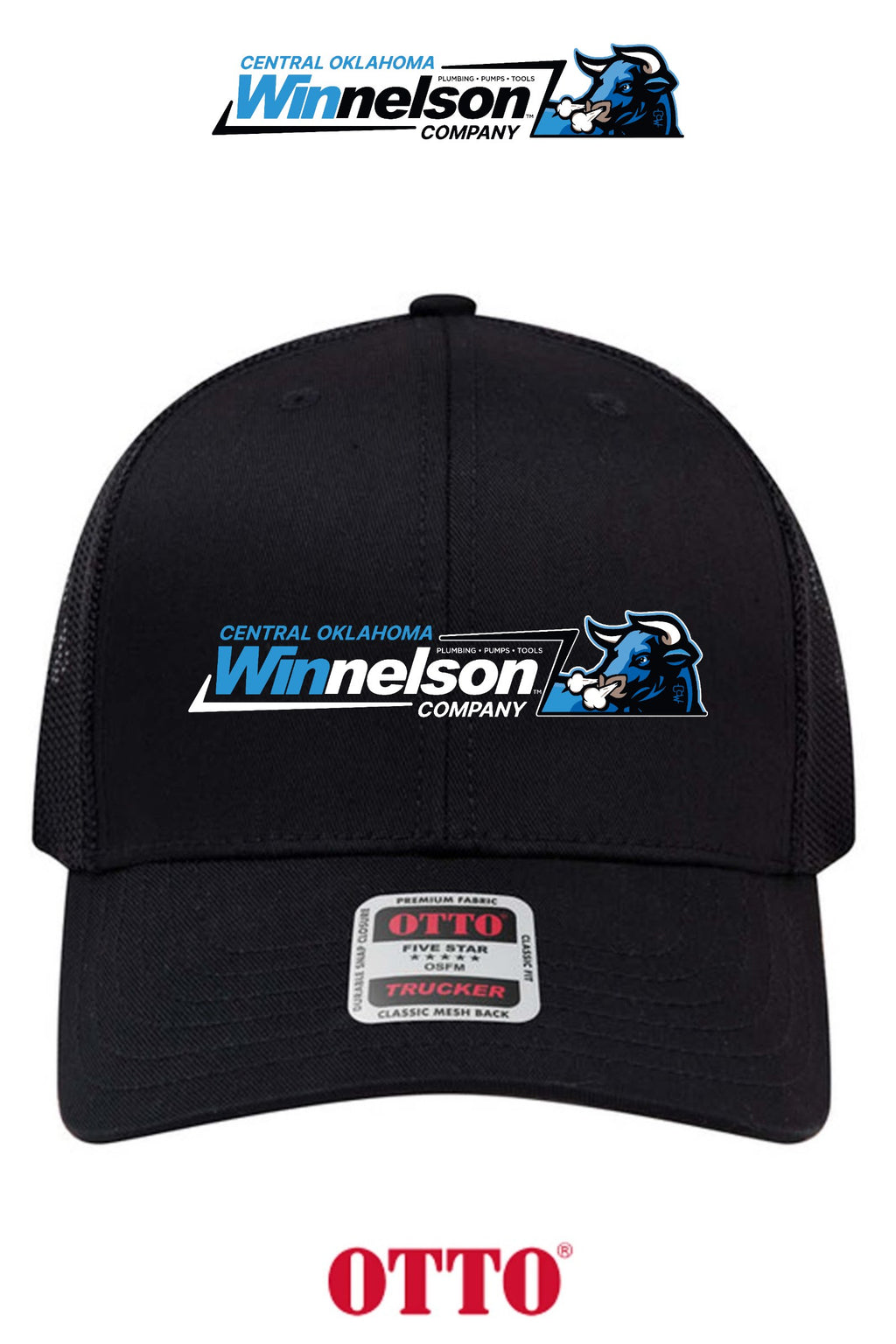 **BULK BUY SPECIAL** OTTO CAP® 6 Panel Mid Profile Mesh Back Trucker Hat - Winnelson Central Oklahoma
