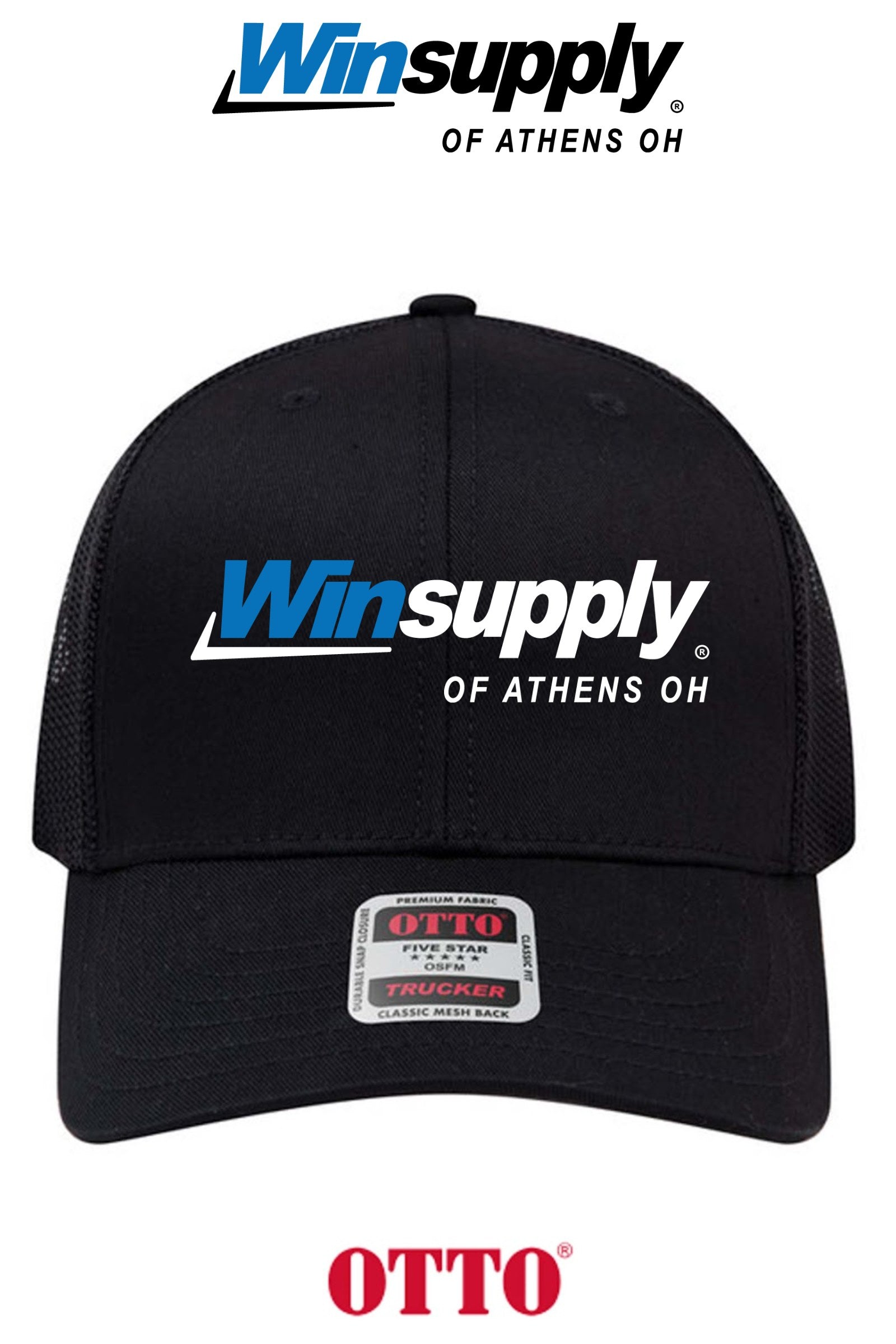 **BULK BUY SPECIAL** OTTO CAP® 6 Panel Mid Profile Mesh Back Trucker Hat - Winsupply of Athens OH