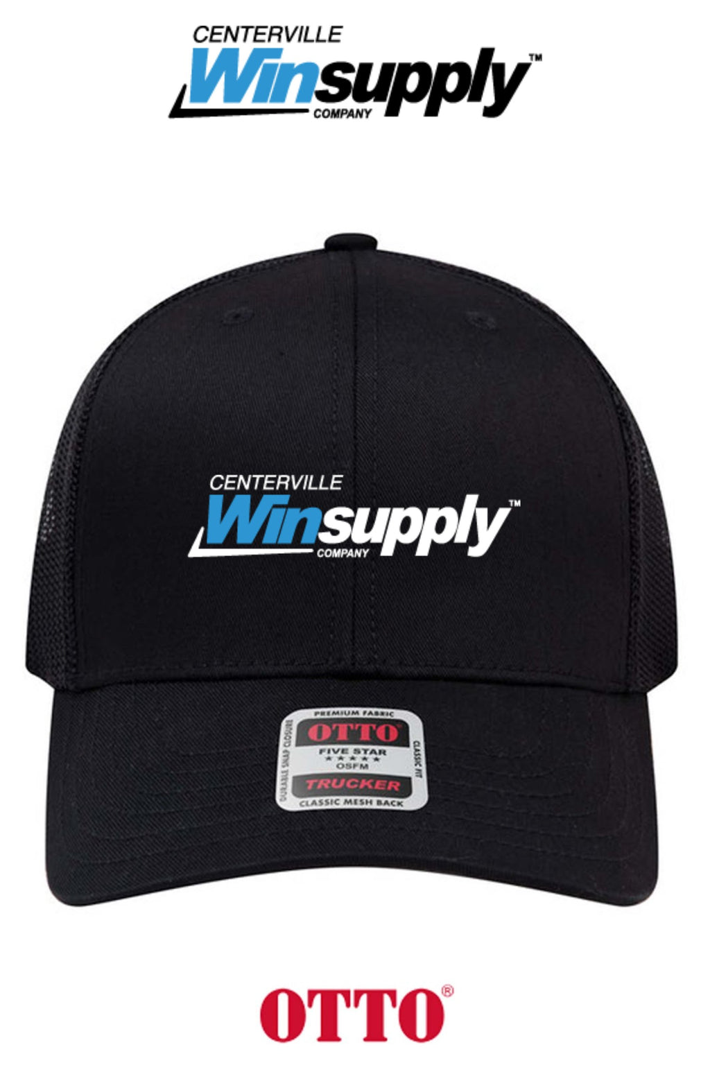 **BULK BUY SPECIAL** OTTO CAP® 6 Panel Mid Profile Mesh Back Trucker Hat - Winsupply of Centerville OH