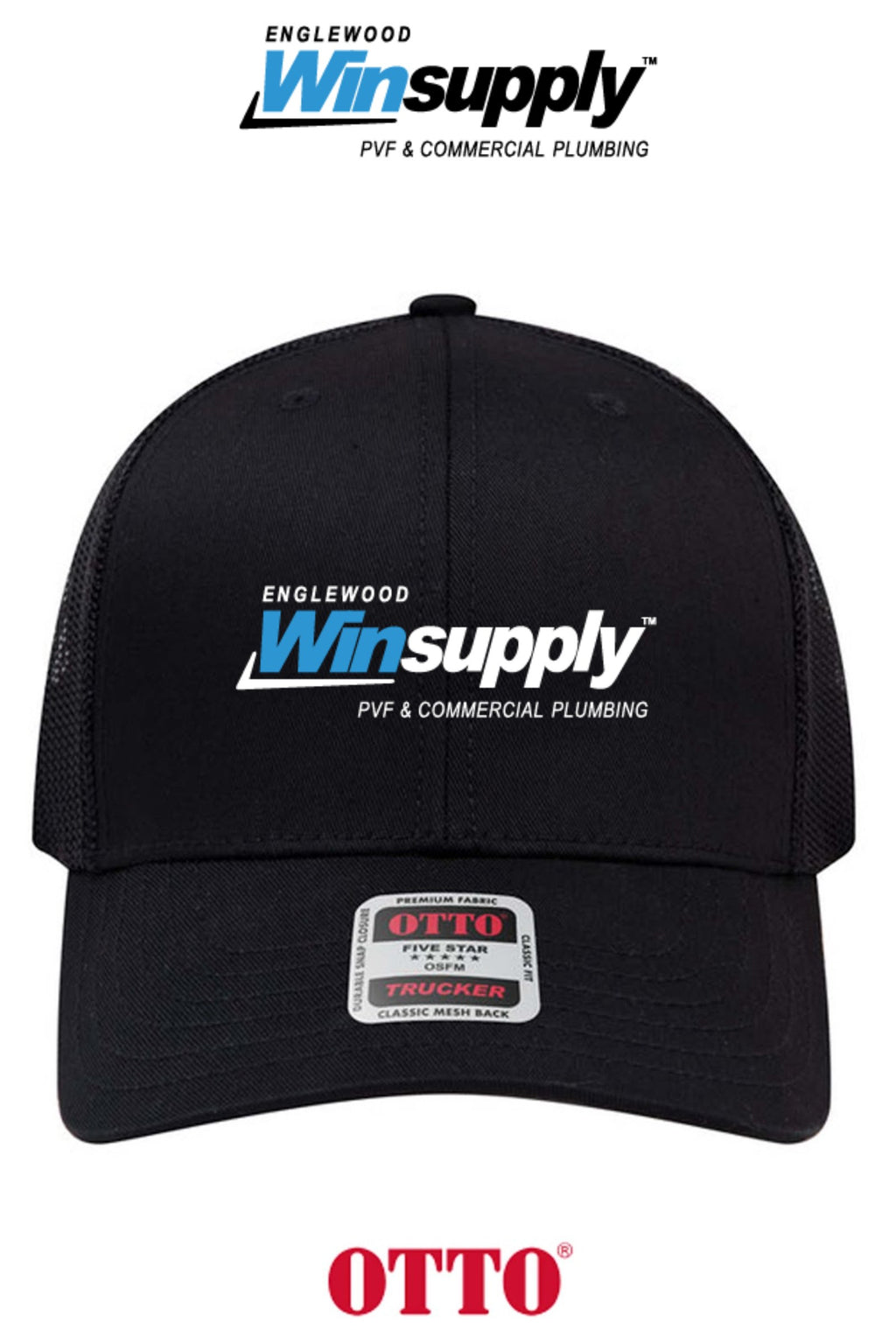 **BULK BUY SPECIAL** OTTO CAP® 6 Panel Mid Profile Mesh Back Trucker Hat - Winsupply of Englewood CO
