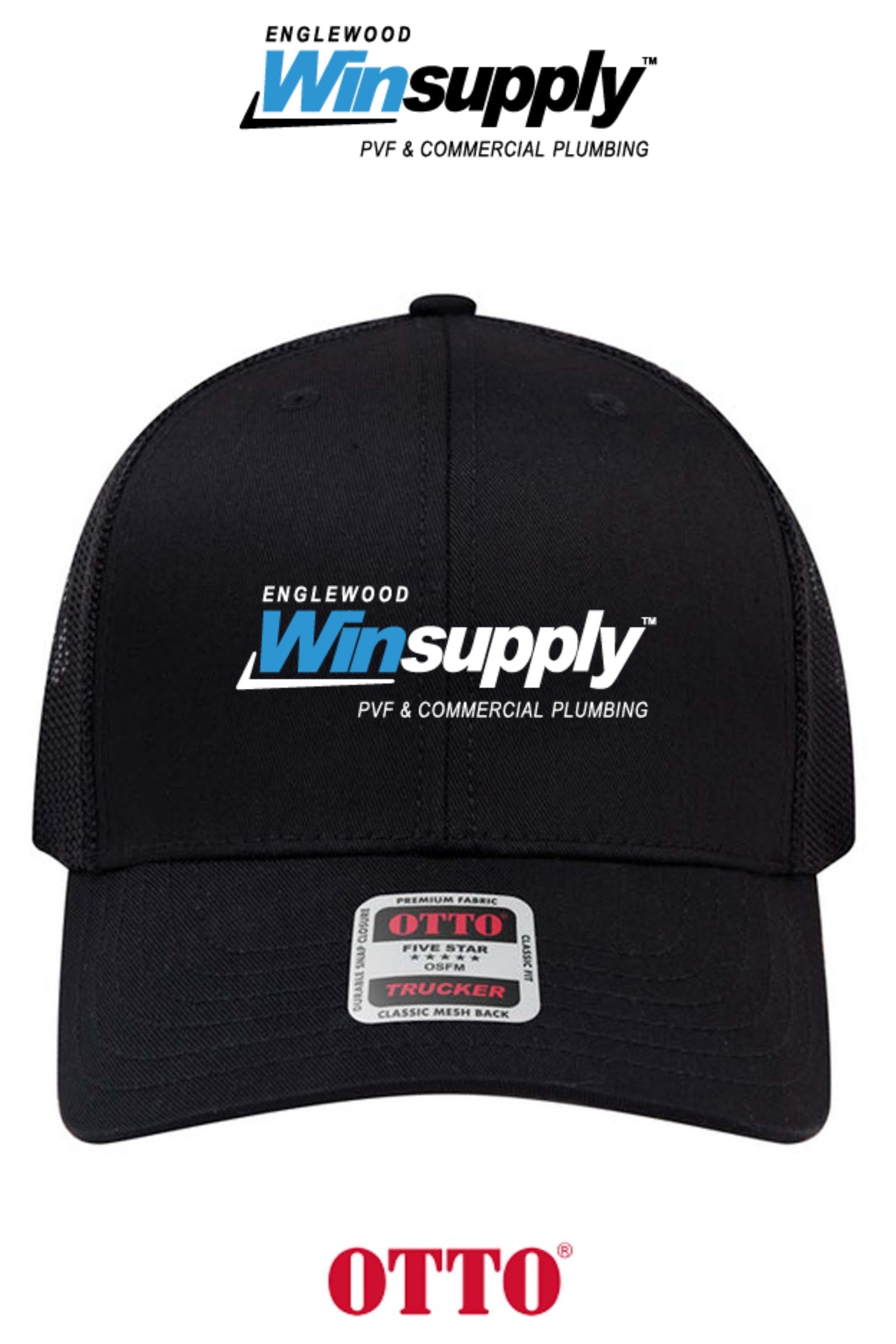 **BULK BUY SPECIAL** OTTO CAP® 6 Panel Mid Profile Mesh Back Trucker Hat - Winsupply of Englewood CO