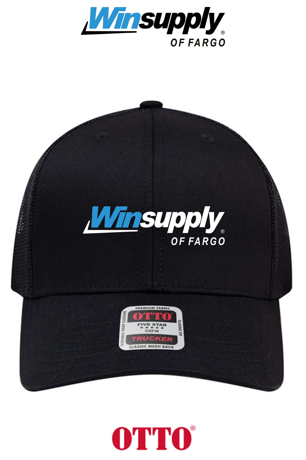 **BULK BUY SPECIAL** OTTO CAP® 6 Panel Mid Profile Mesh Back Trucker Hat - Winsupply of Fargo