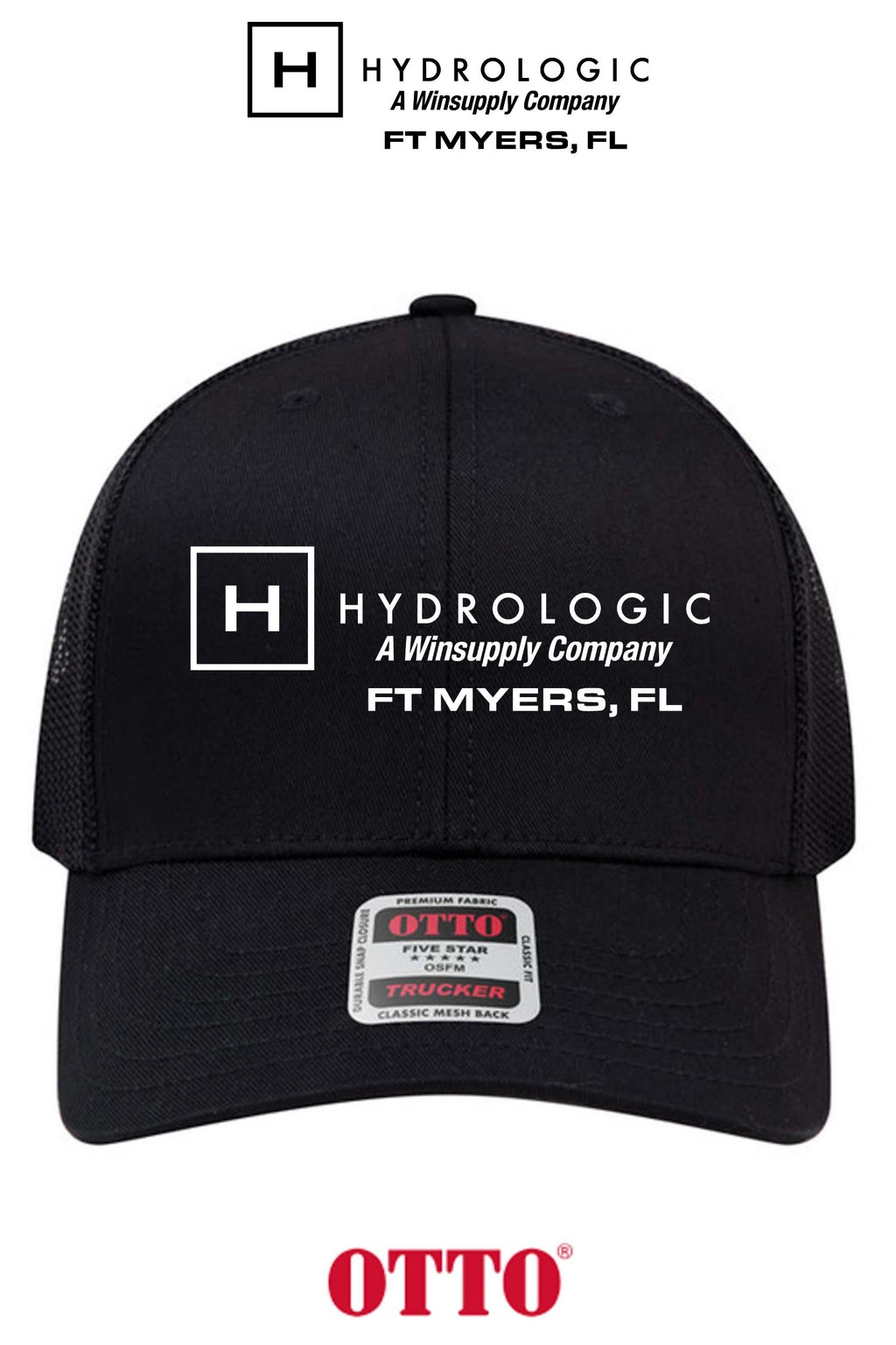 **BULK BUY SPECIAL** OTTO CAP® 6 Panel Mid Profile Mesh Back Trucker Hat - Winsupply Ft Myers FL Co.