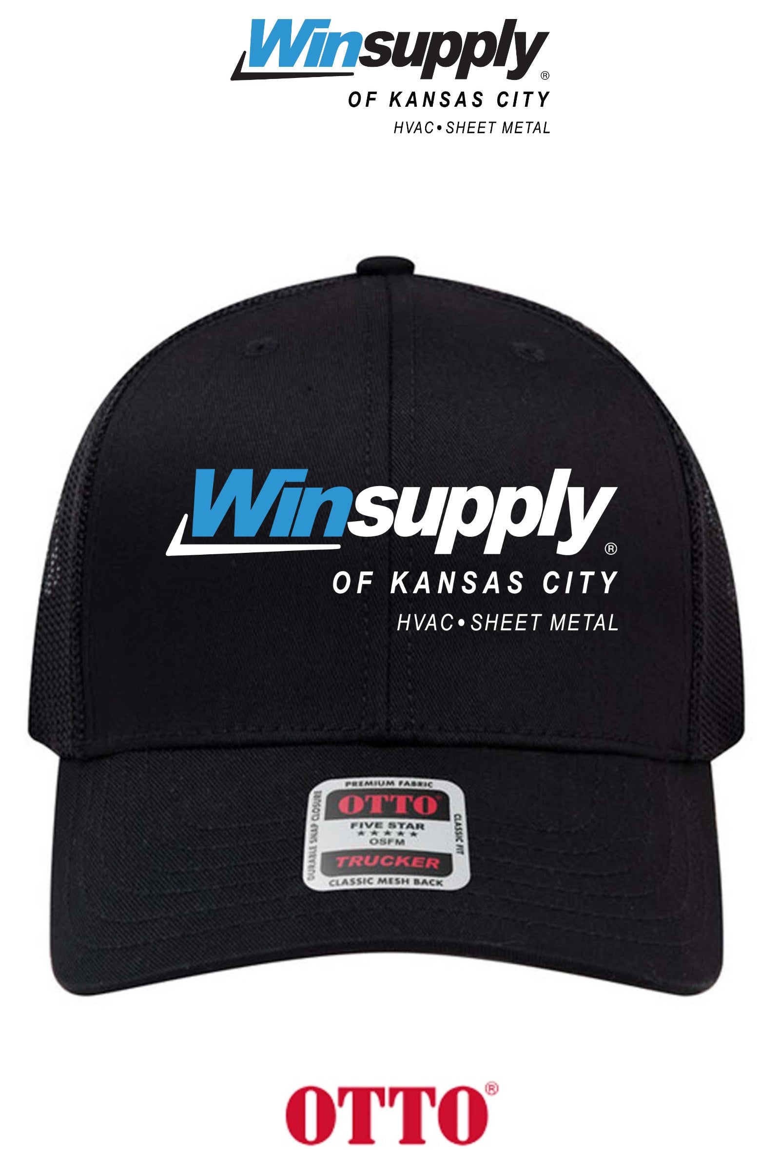 **BULK BUY SPECIAL** OTTO CAP® 6 Panel Mid Profile Mesh Back Trucker Hat - Winsupply of Kansas City
