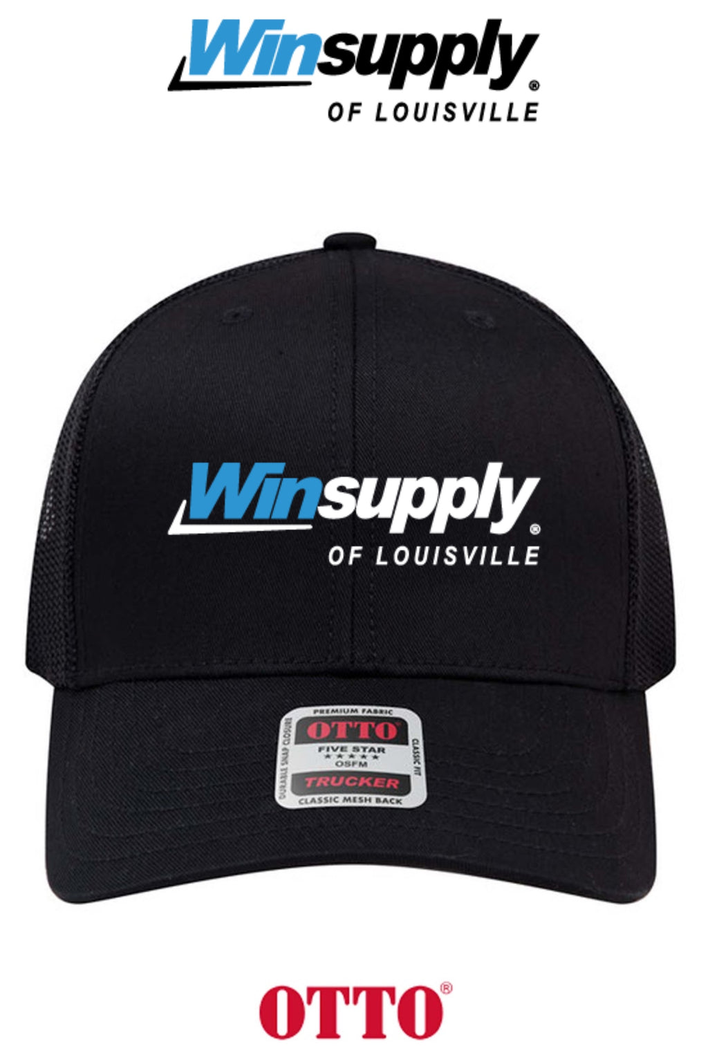 **BULK BUY SPECIAL** OTTO CAP® 6 Panel Mid Profile Mesh Back Trucker Hat - Winsupply of Louisville KY