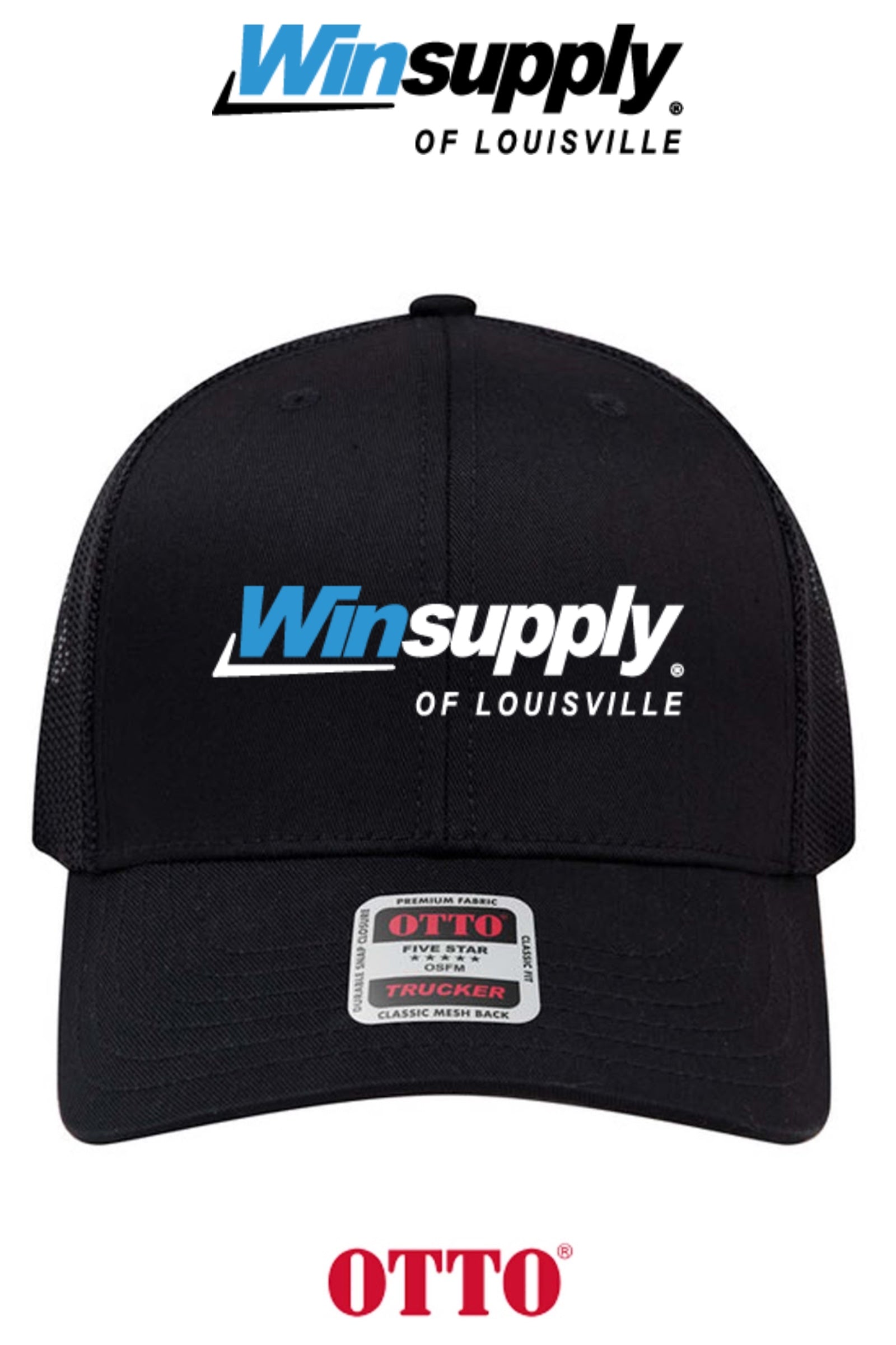 **BULK BUY SPECIAL** OTTO CAP® 6 Panel Mid Profile Mesh Back Trucker Hat - Winsupply of Louisville KY