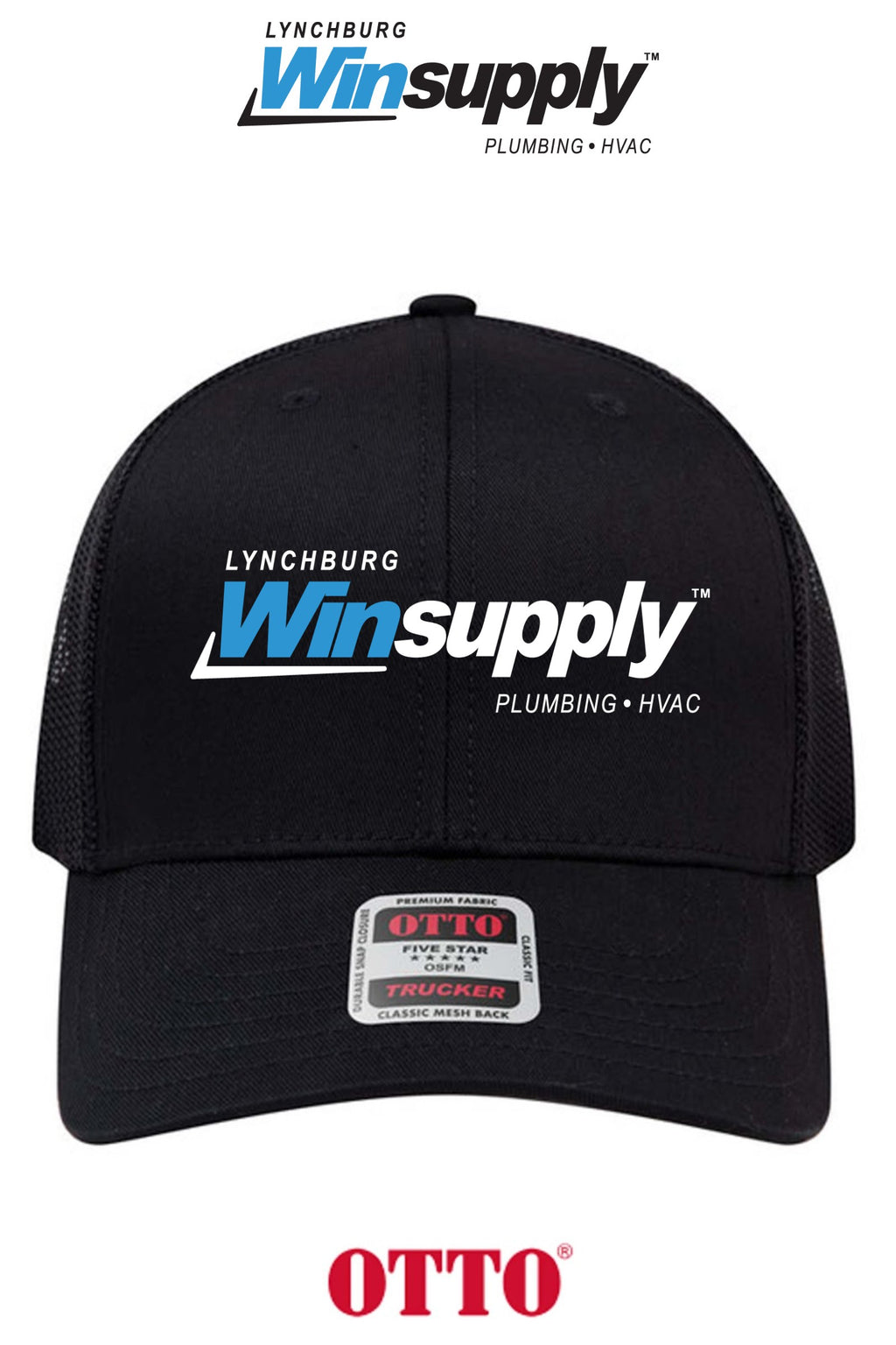 **BULK BUY SPECIAL** OTTO CAP® 6 Panel Mid Profile Mesh Back Trucker Hat - Lynchburg Winsupply