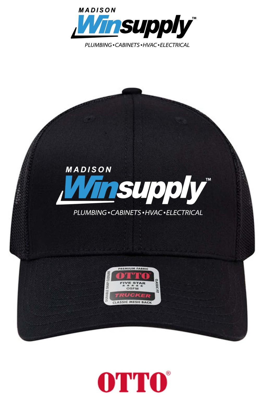 **BULK BUY SPECIAL** OTTO CAP® 6 Panel Mid Profile Mesh Back Trucker Hat - Madison Winsupply