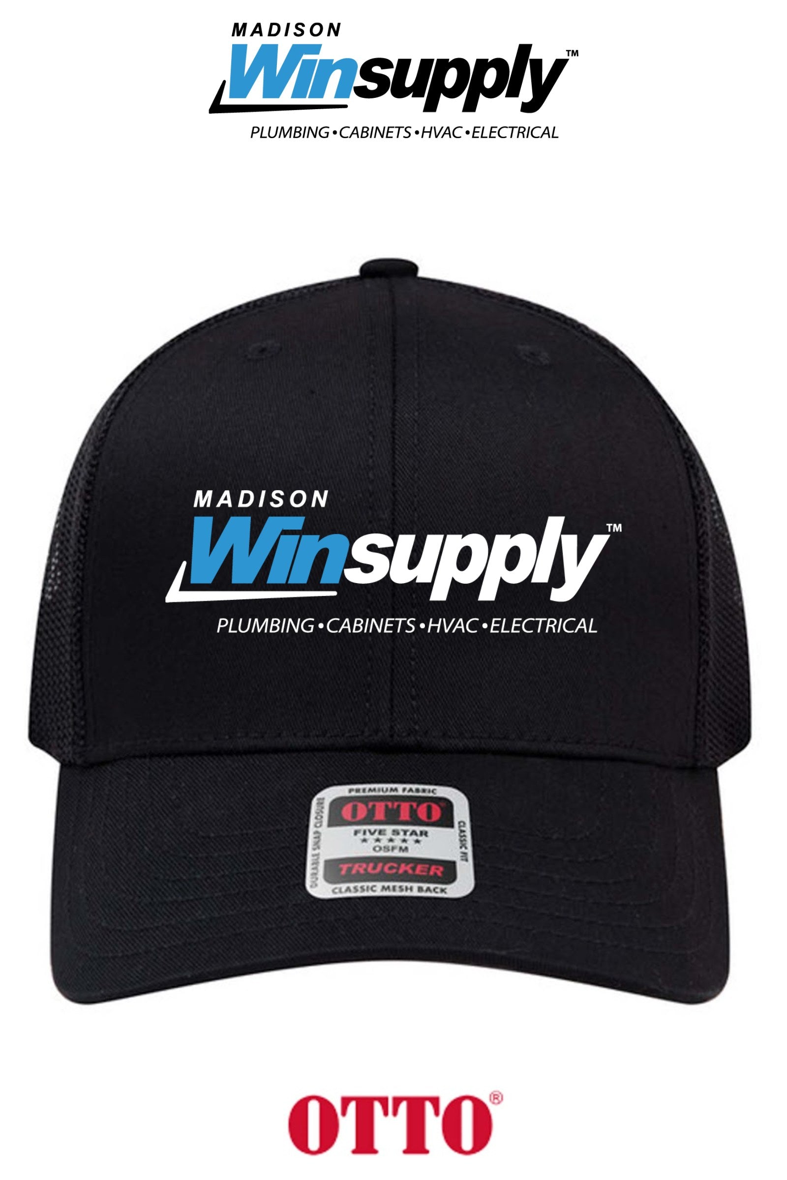 **BULK BUY SPECIAL** OTTO CAP® 6 Panel Mid Profile Mesh Back Trucker Hat - Madison Winsupply