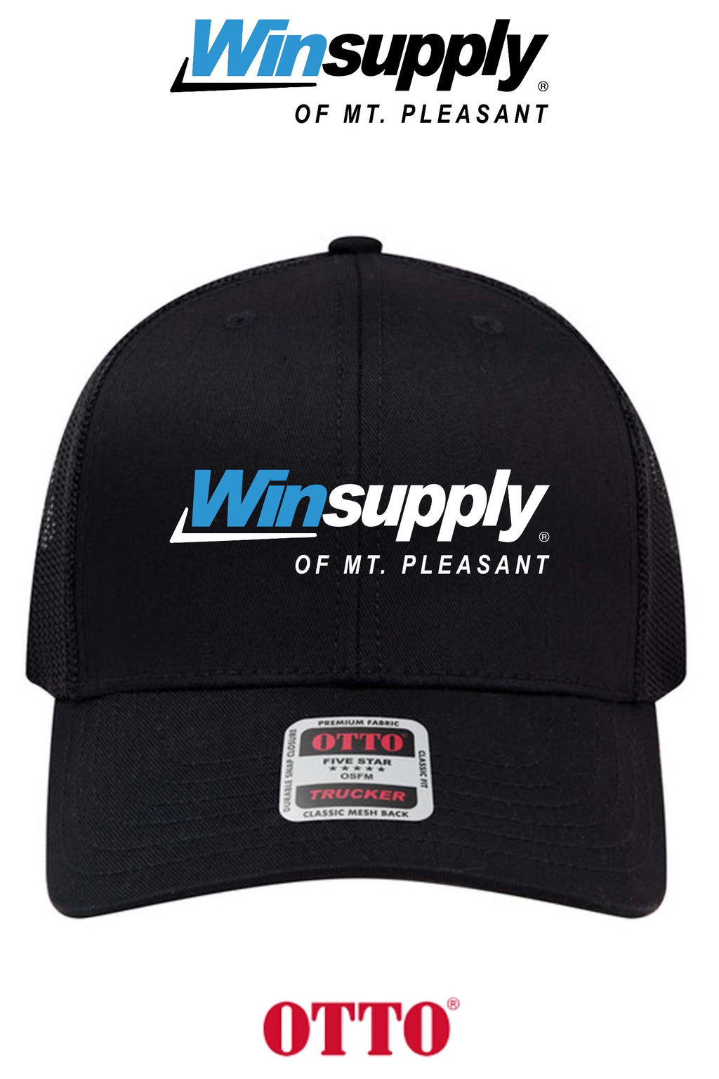 **BULK BUY SPECIAL** OTTO CAP® 6 Panel Mid Profile Mesh Back Trucker Hat - Winsupply of Mt. Pleasant